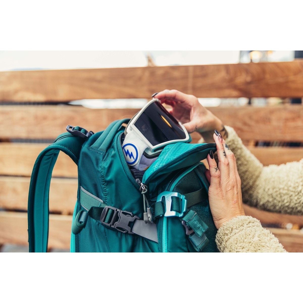 Imagen 5 de Mochila de mujer de esquí Targhee 30 Gregory - Azul Turquesa Azul Turquesa