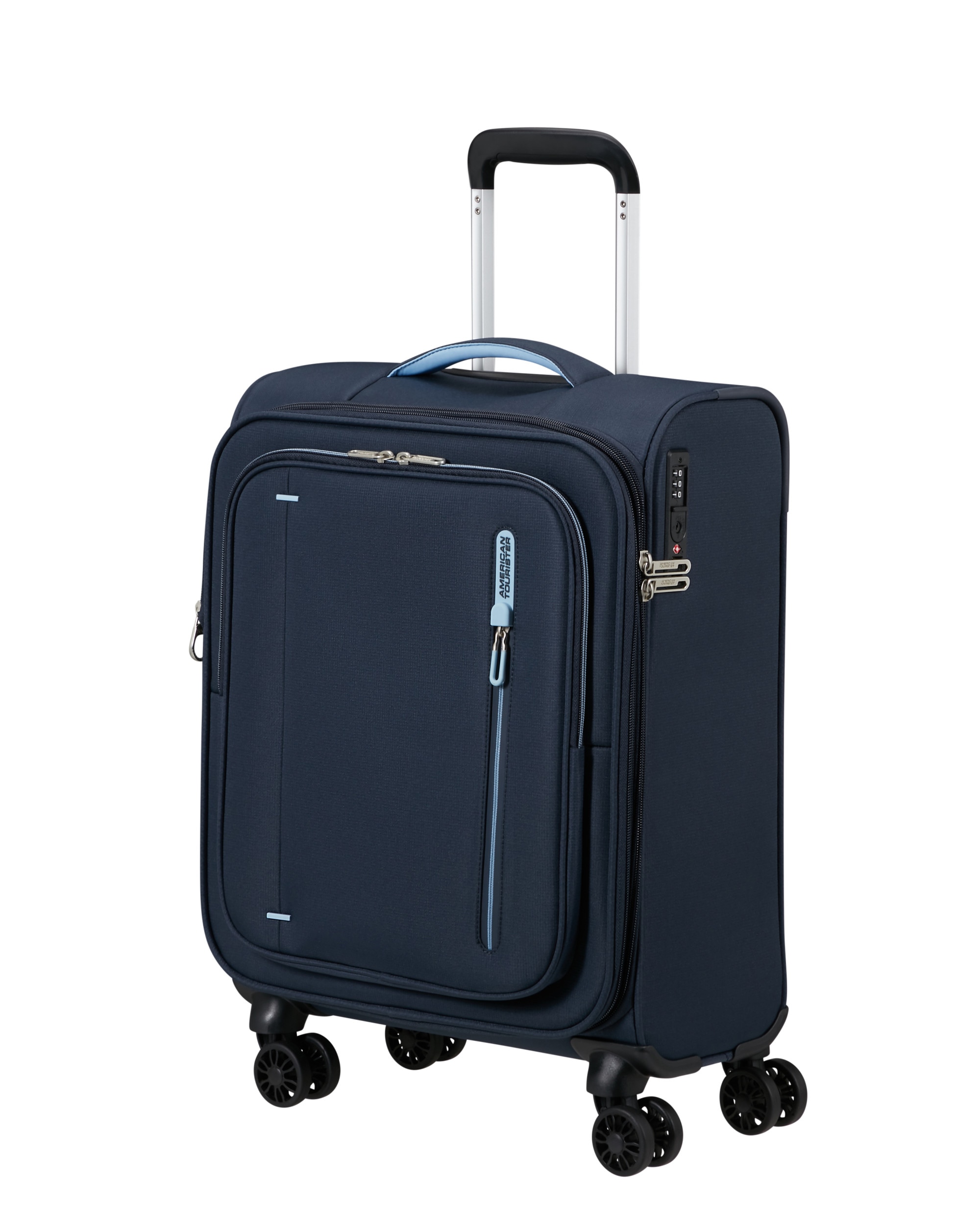 Maleta de cabina expandible Cloudider blanda con capacidad hasta 43,5 litros - American Tourister - Azul marino Azul marino-1