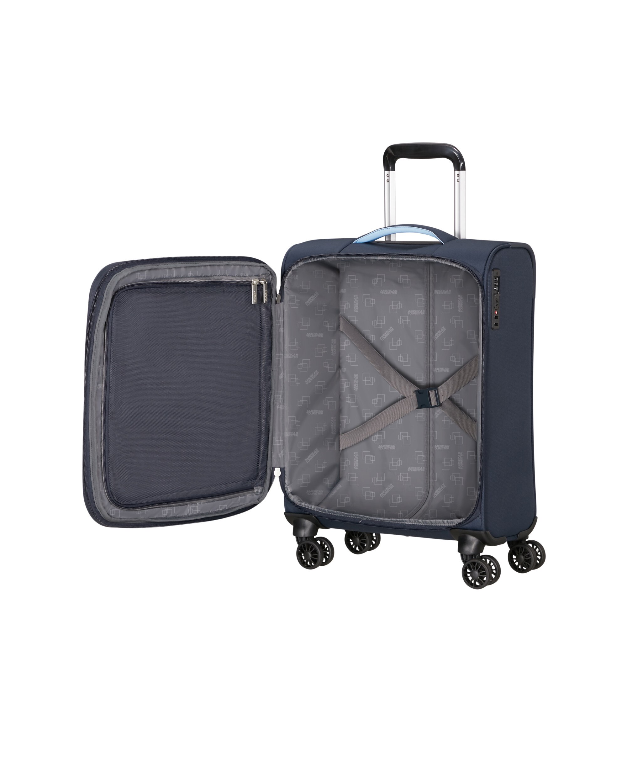 Maleta de cabina expandible Cloudider blanda con capacidad hasta 43,5 litros - American Tourister - Azul marino Azul marino-3