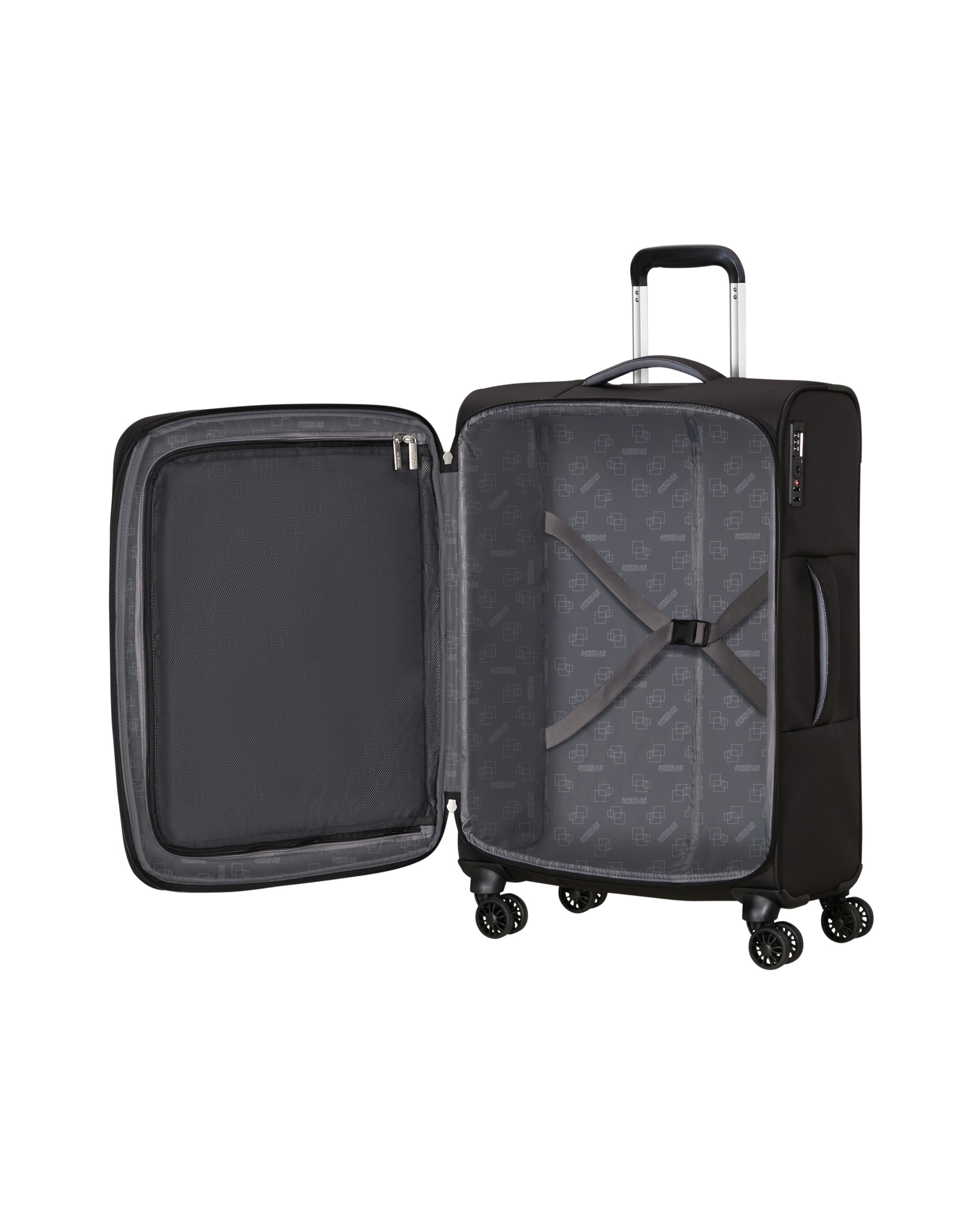 Imagen 3 de Maleta mediana expandible Cloudider blanda con capacidad hasta 74,5 litros - American Tourister - Negro Negro