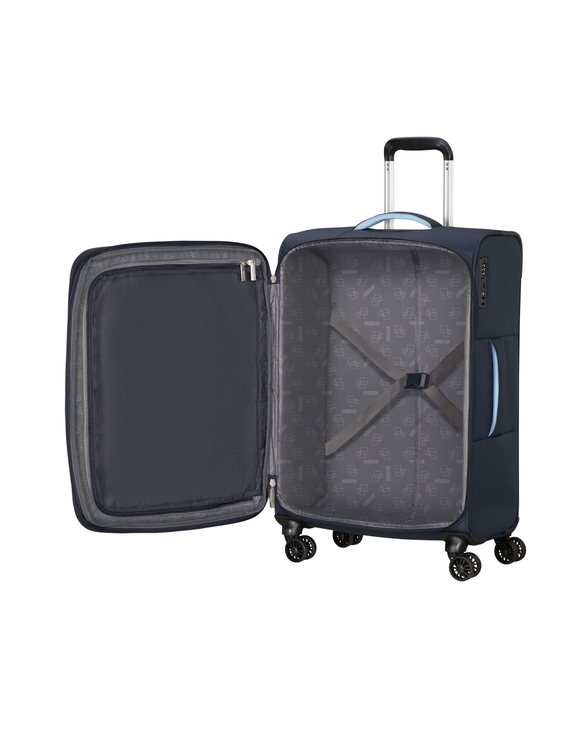 Imagen 3 de Maleta mediana expandible Cloudider blanda con capacidad hasta 74,5 litros - American Tourister - Azul marino Azul marino