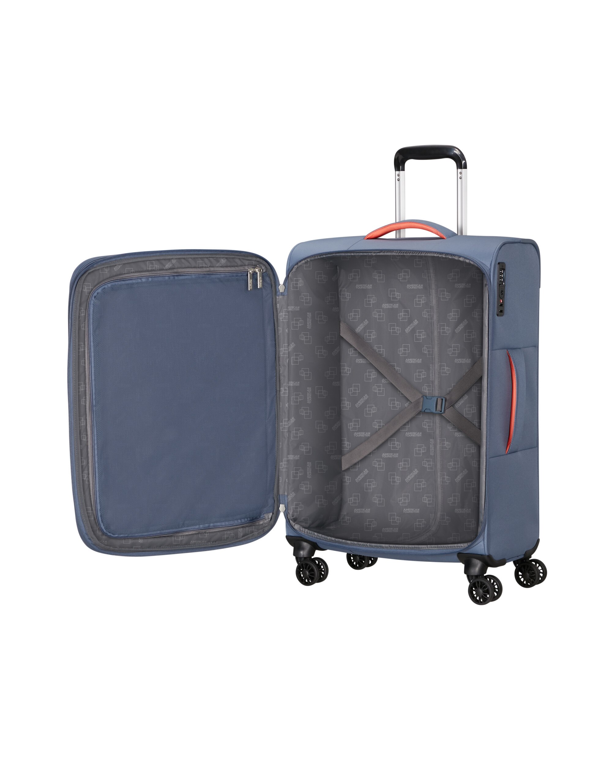 Imagen 3 de Maleta mediana expandible Cloudider blanda con capacidad hasta 74,5 litros - American Tourister - Azul claro Azul claro
