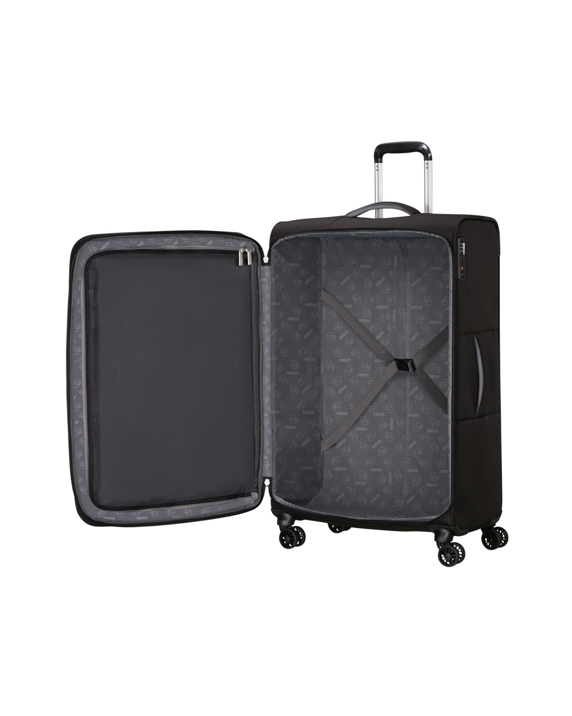 Imagen 3 de Maleta grande expandible cloudider blanda con capacidad hasta 118 litros - American Tourister - Negro Negro