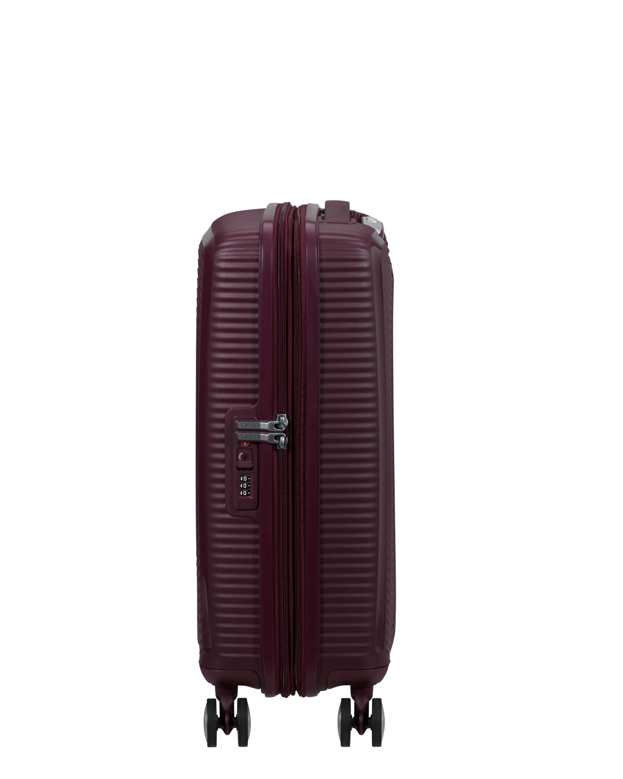 Maleta de cabina Soundbox Spinner 55/20 Tsa Exp rígida con capacidad de 35,5 L - American Tourister - Granate Granate-6