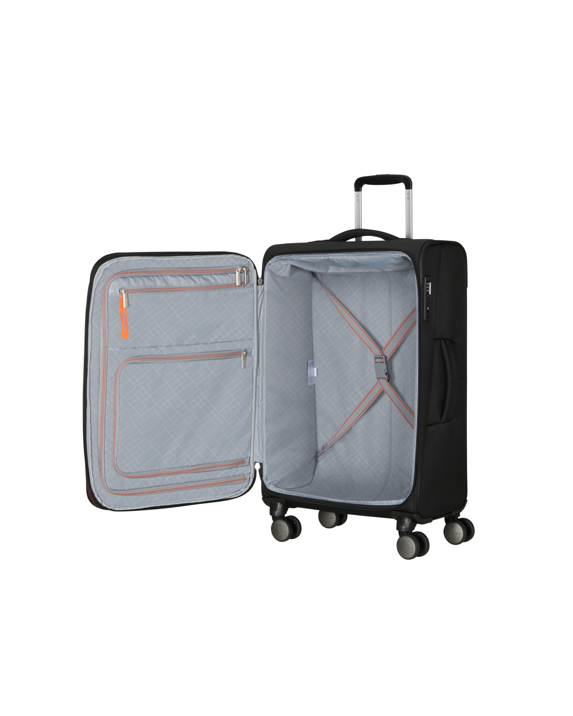 Maleta mediana expandible Wanderlite M blanda con capacidad hasta 81 litros - American Tourister - Negro Negro-3