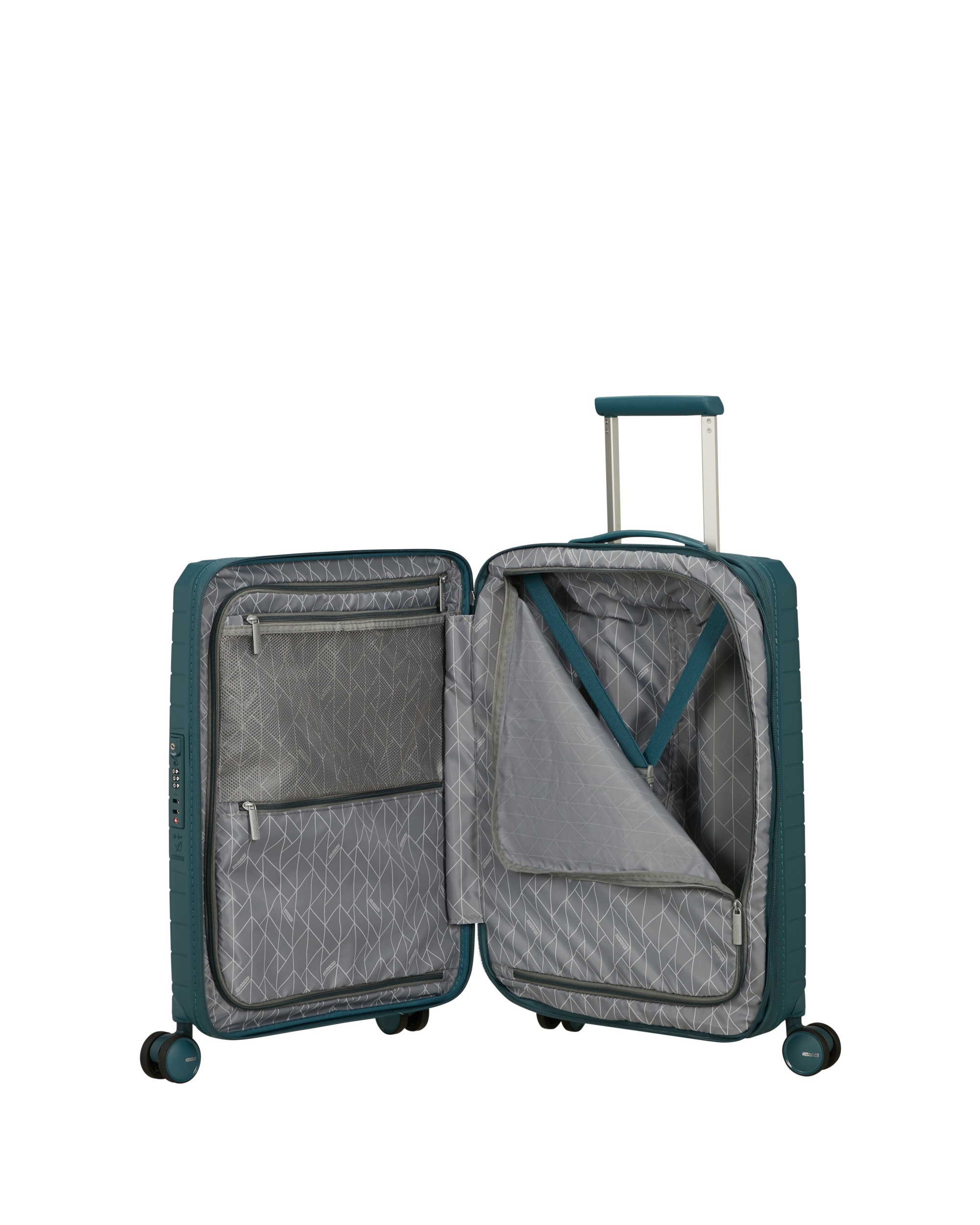 Maleta de cabina expandible FastForward rígida con capacidad hasta 44 litros - American Tourister - Azul Turquesa Azul Turquesa-3