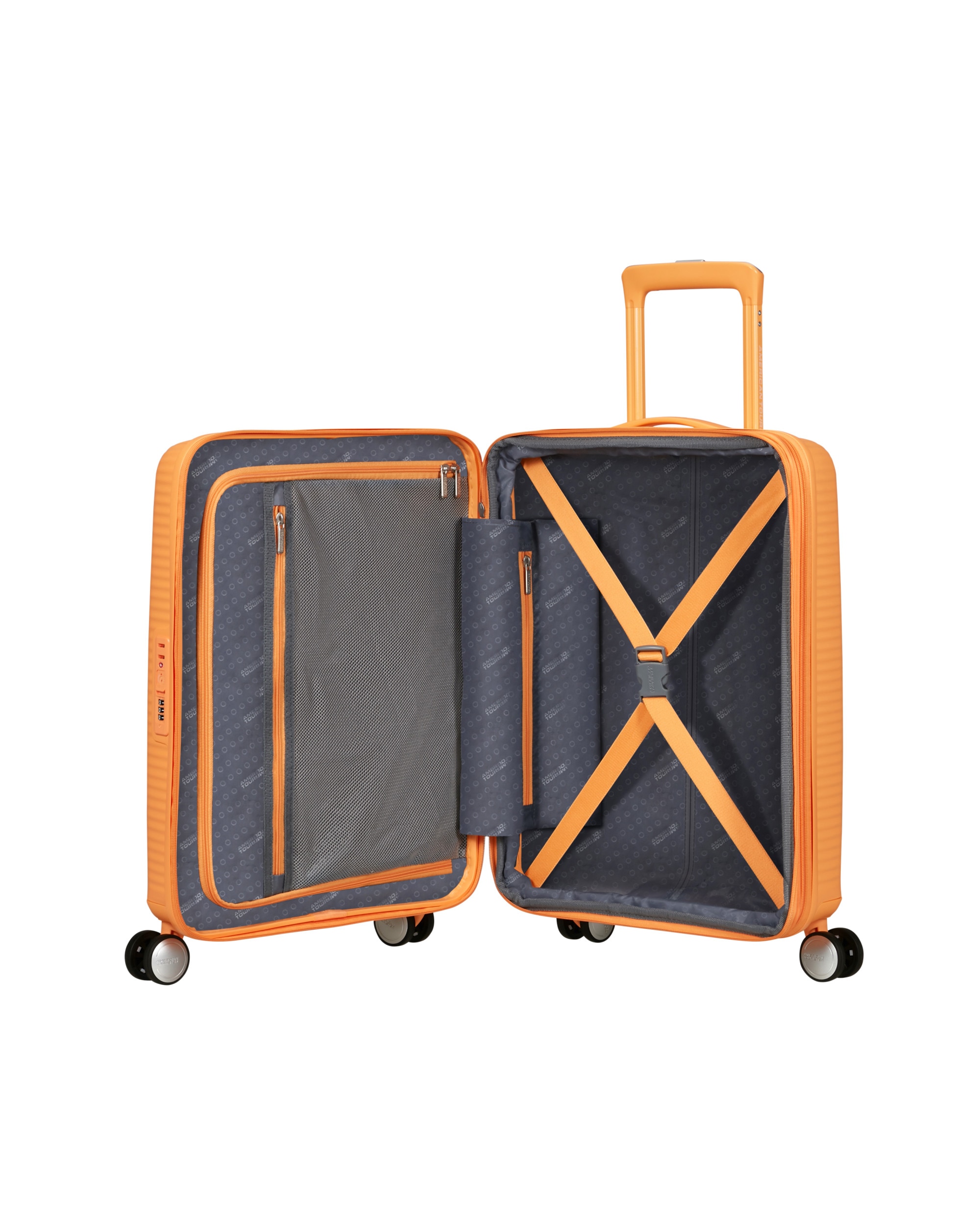 Maleta de cabina Soundbox Spinner 55/20 Tsa Exp rígida con capacidad de 35,5 L - American Tourister - Naranja Naranja-3