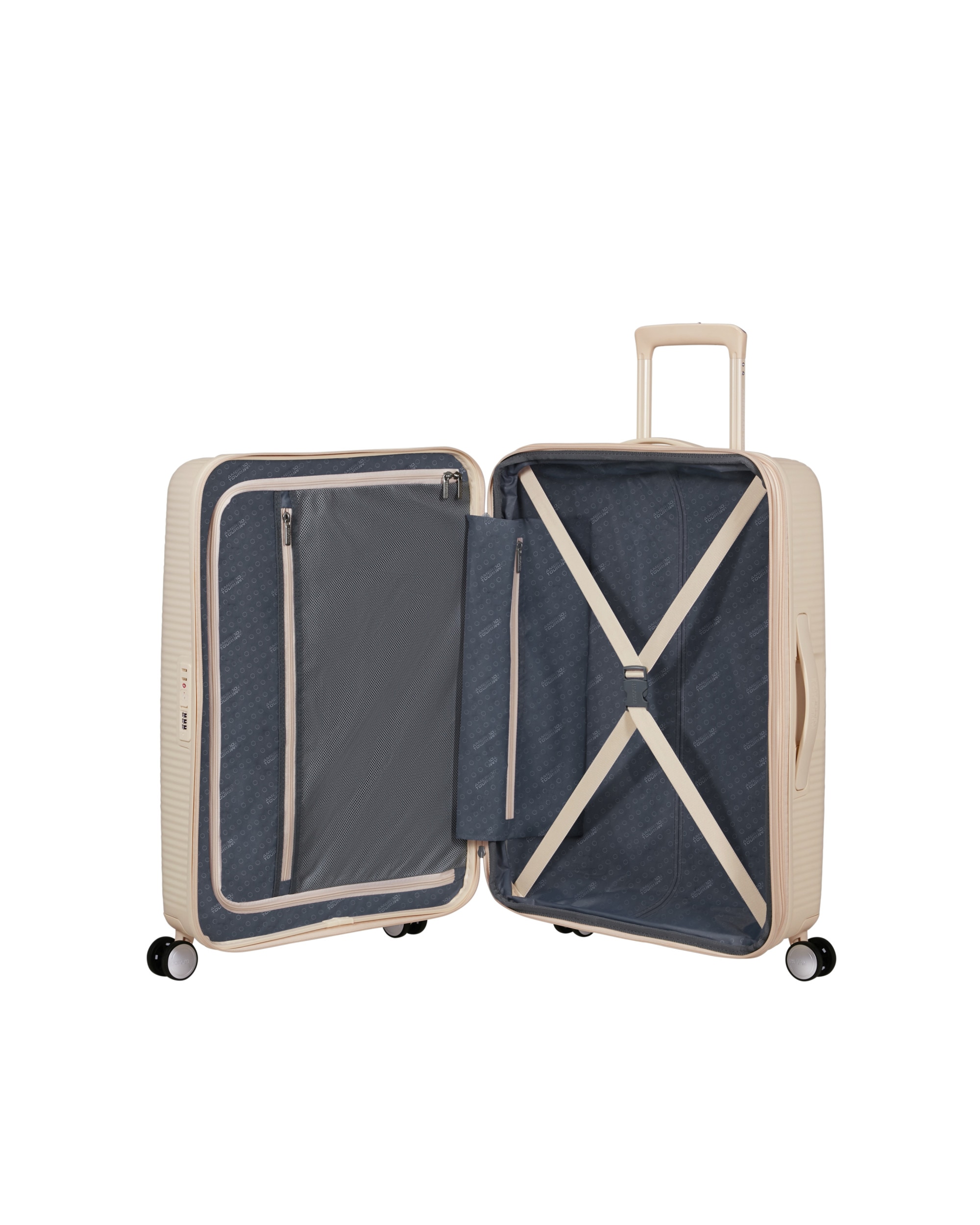 Maleta mediana Soundbox Spinner 67/24 Tsa Exp rígida con capacidad de 81 L - American Tourister - Crema Crema-3
