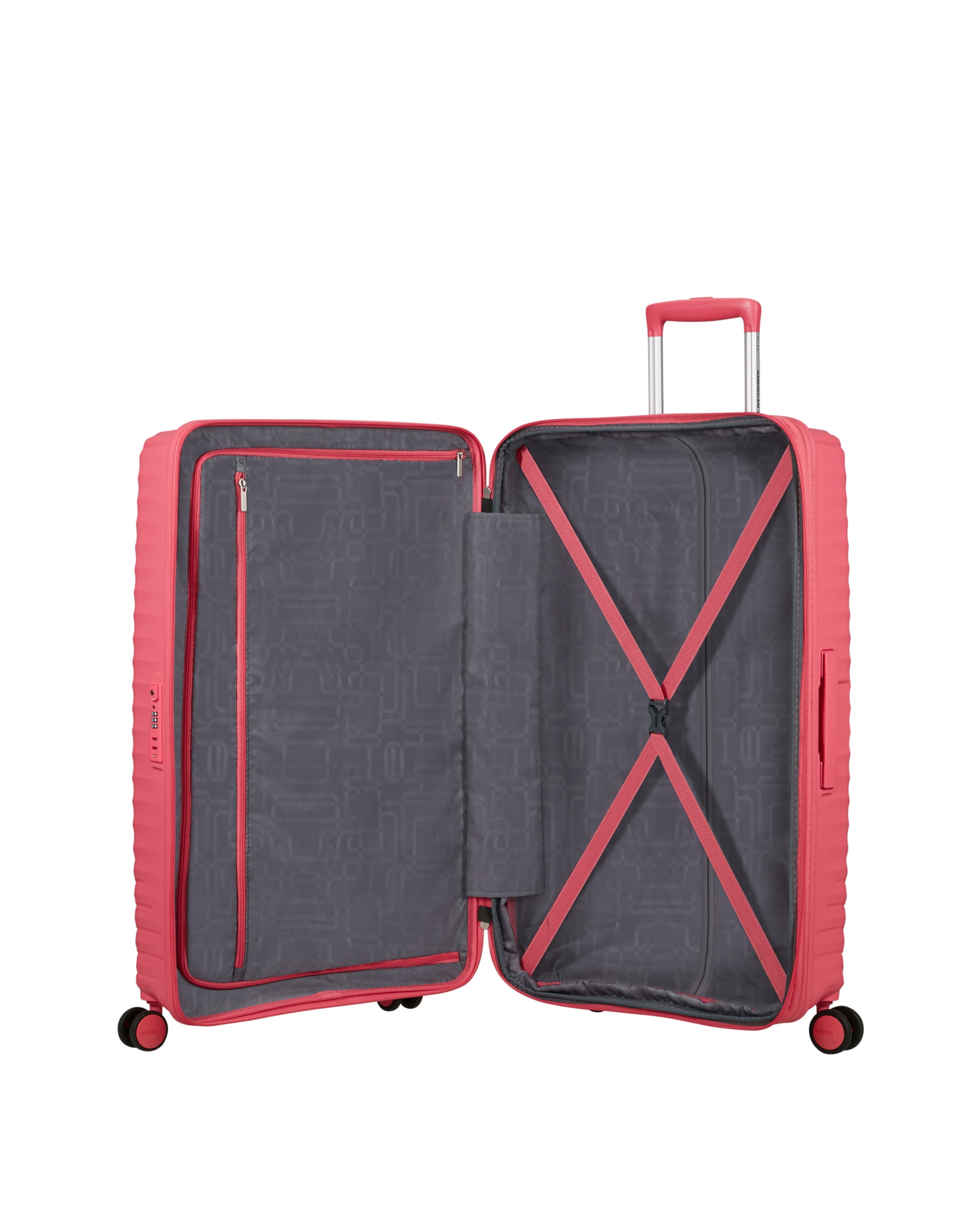 Maleta grande expandible diablast rígida con capacidad hasta 111 litros - American Tourister - Salmón Salmón-3