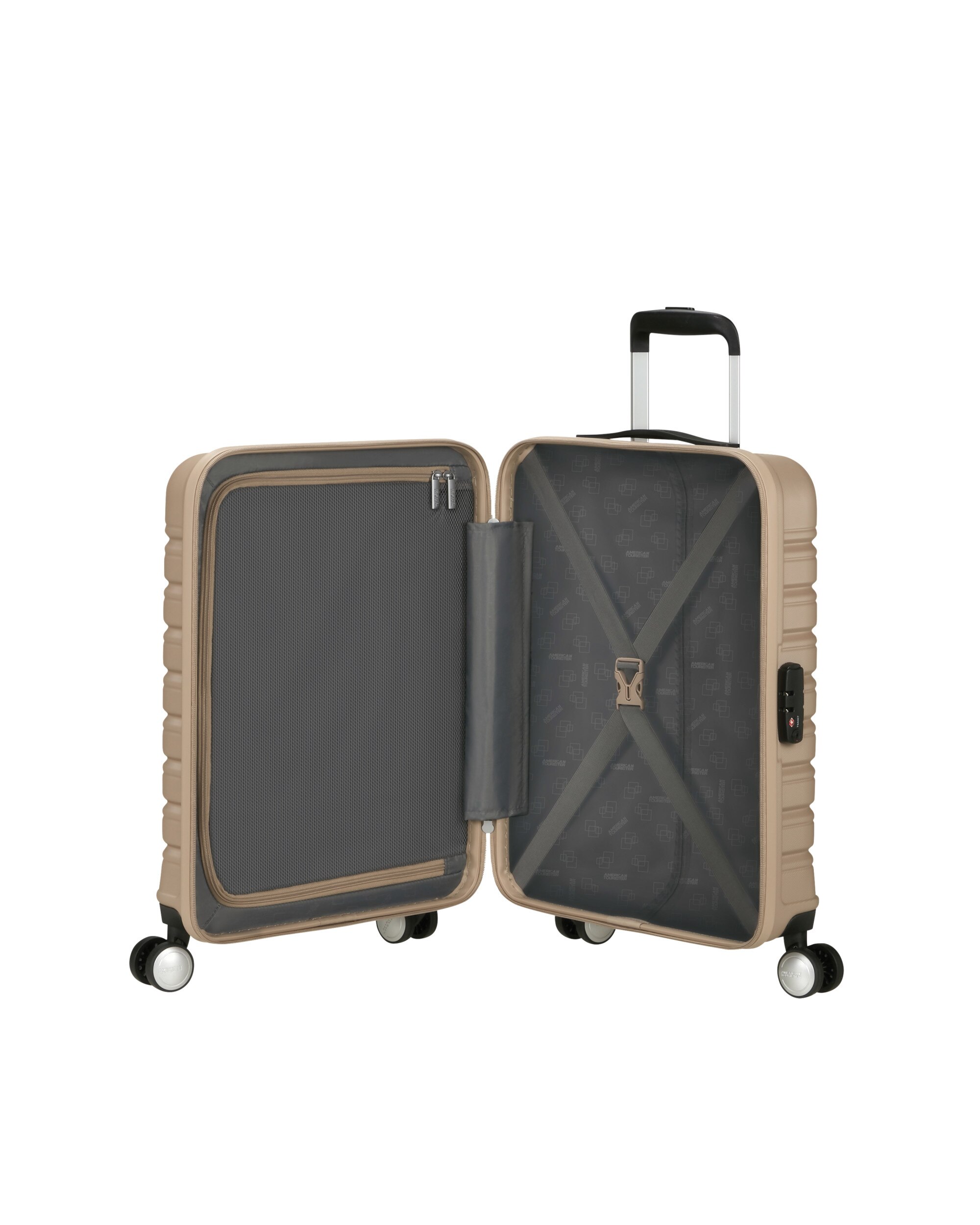Maleta de cabina Flashline 55 rígida con capacidad de 32 L - American Tourister - Plata Plata-3