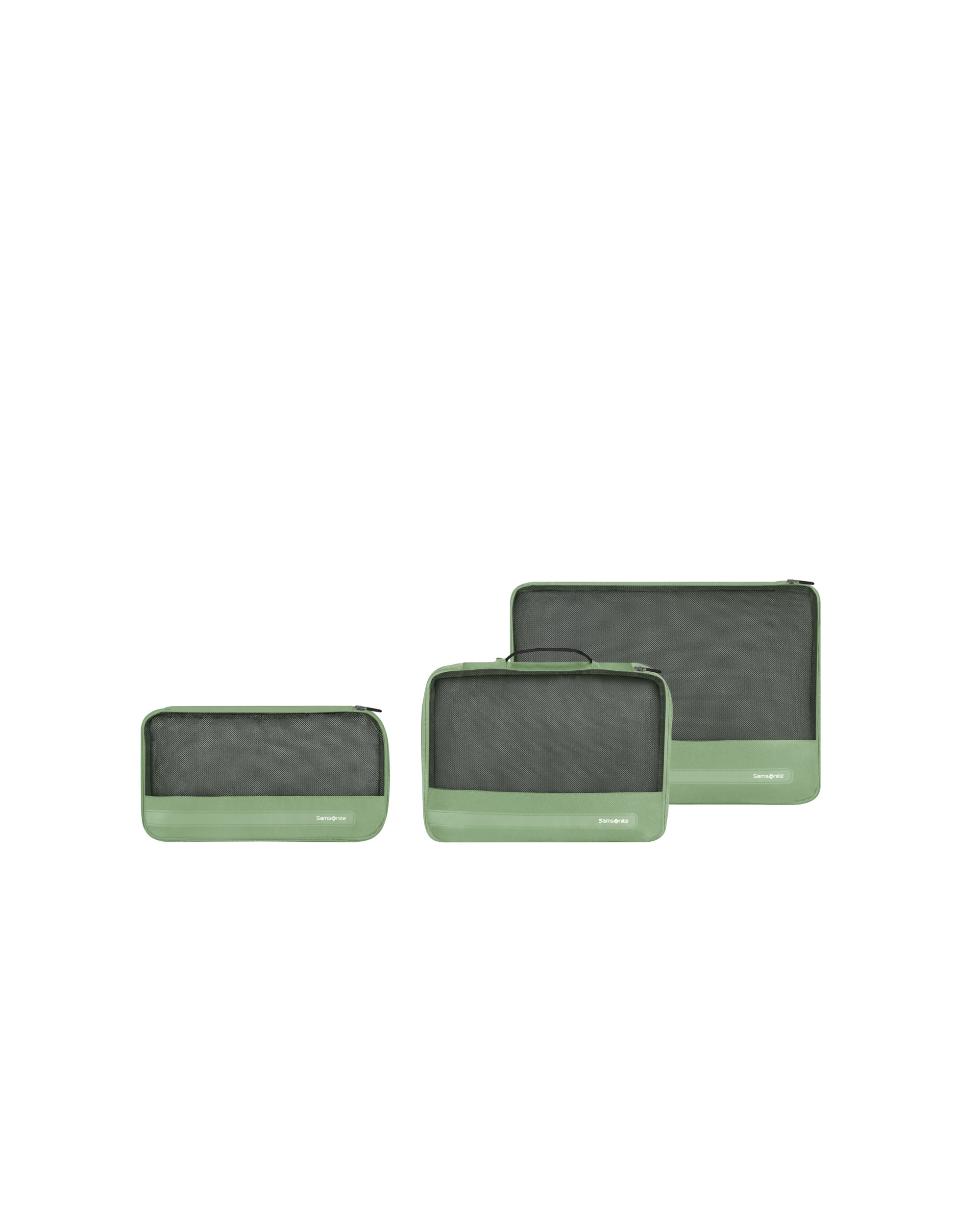 Set de 3 packing cubes grande, mediano y pequeño ta revolution ligeros y compactos - Samsonite - Verde militar Verde militar-1