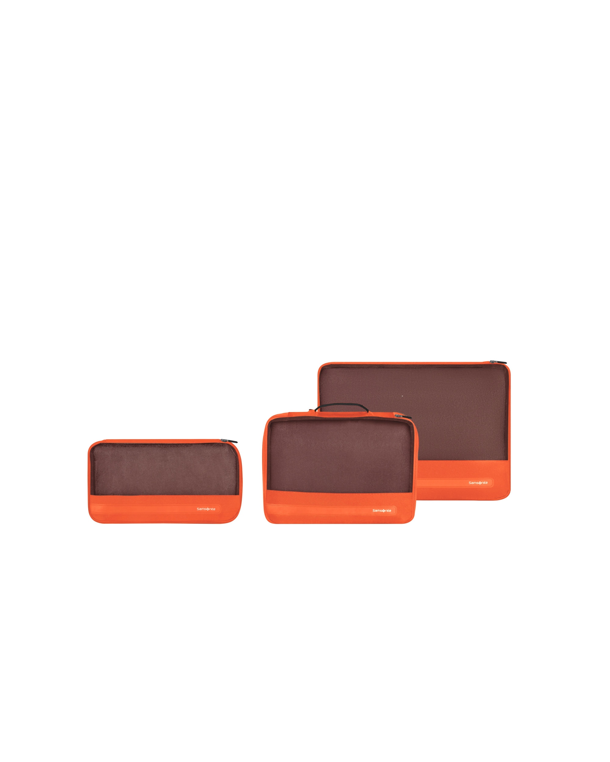 Imagen 0 de Set de 3 packing cubes grande, mediano y pequeño ta revolution ligeros y compactos Naranja