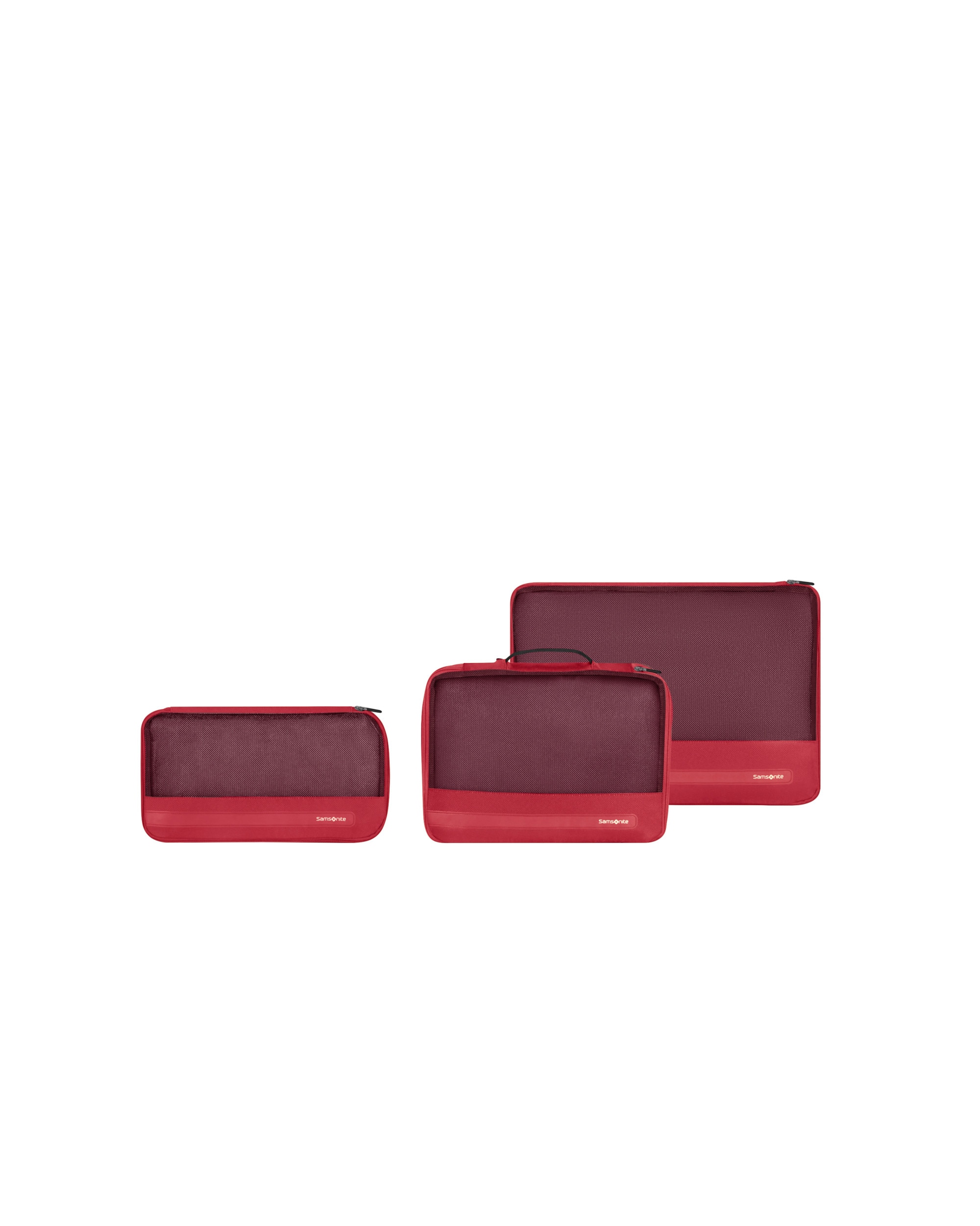 Set de 3 packing cubes grande, mediano y pequeño ta revolution ligeros y compactos - Samsonite - Rojo Rojo-1