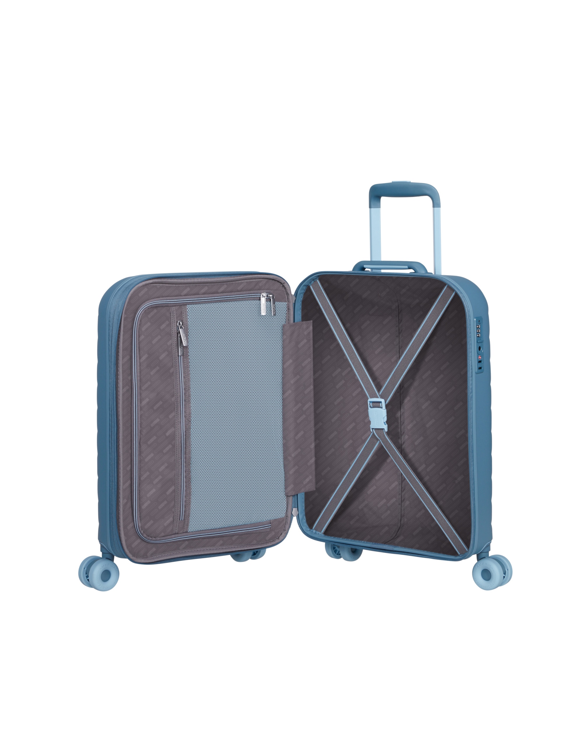 Maleta de cabina Neovibe rígida con capacidad hasta 43 L - American Tourister - Azul claro Azul claro-3