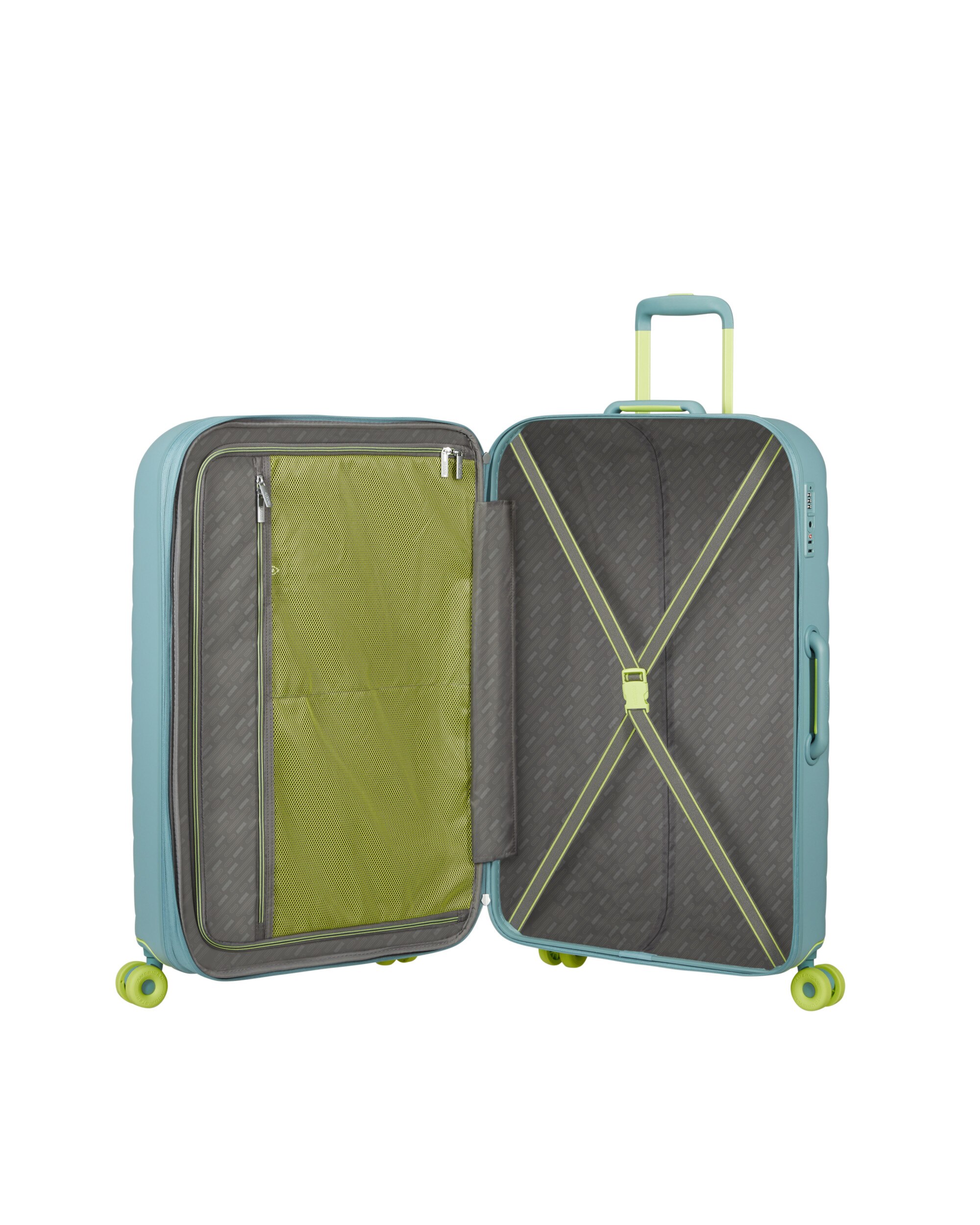 Maleta grande expandible neovibe rígida con capacidad hasta 106 litros - American Tourister - Verde Agua Verde Agua-3