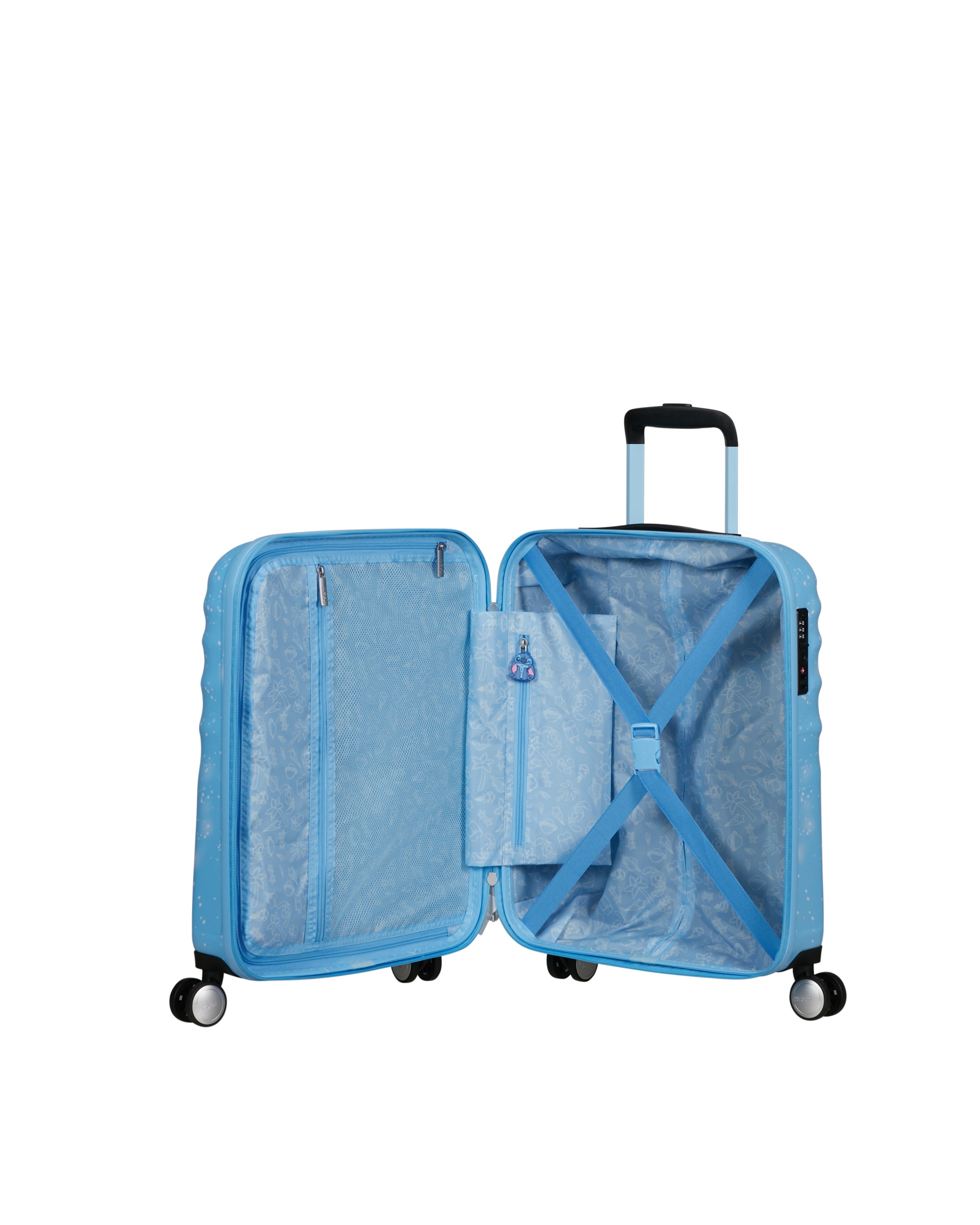 Imagen 3 de Maleta de cabina wavebreaker disney spin.55/20 rígida con capacidad de 36 l. - American Tourister - Azul claro Azul claro
