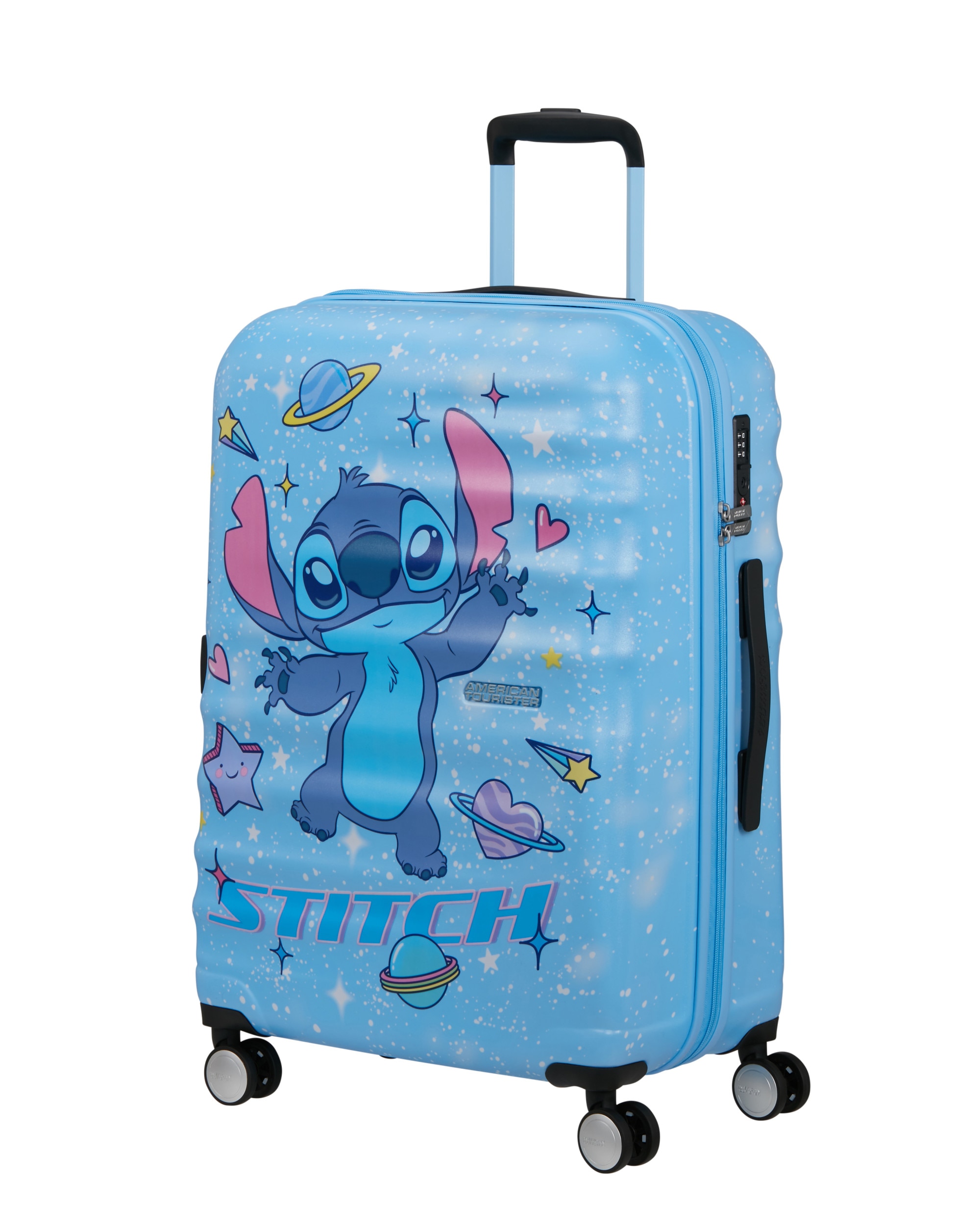 Imagen 0 de Maleta mediana wavebreaker disney spin.67/24 rígida con capacidad de 64 l. Azul claro