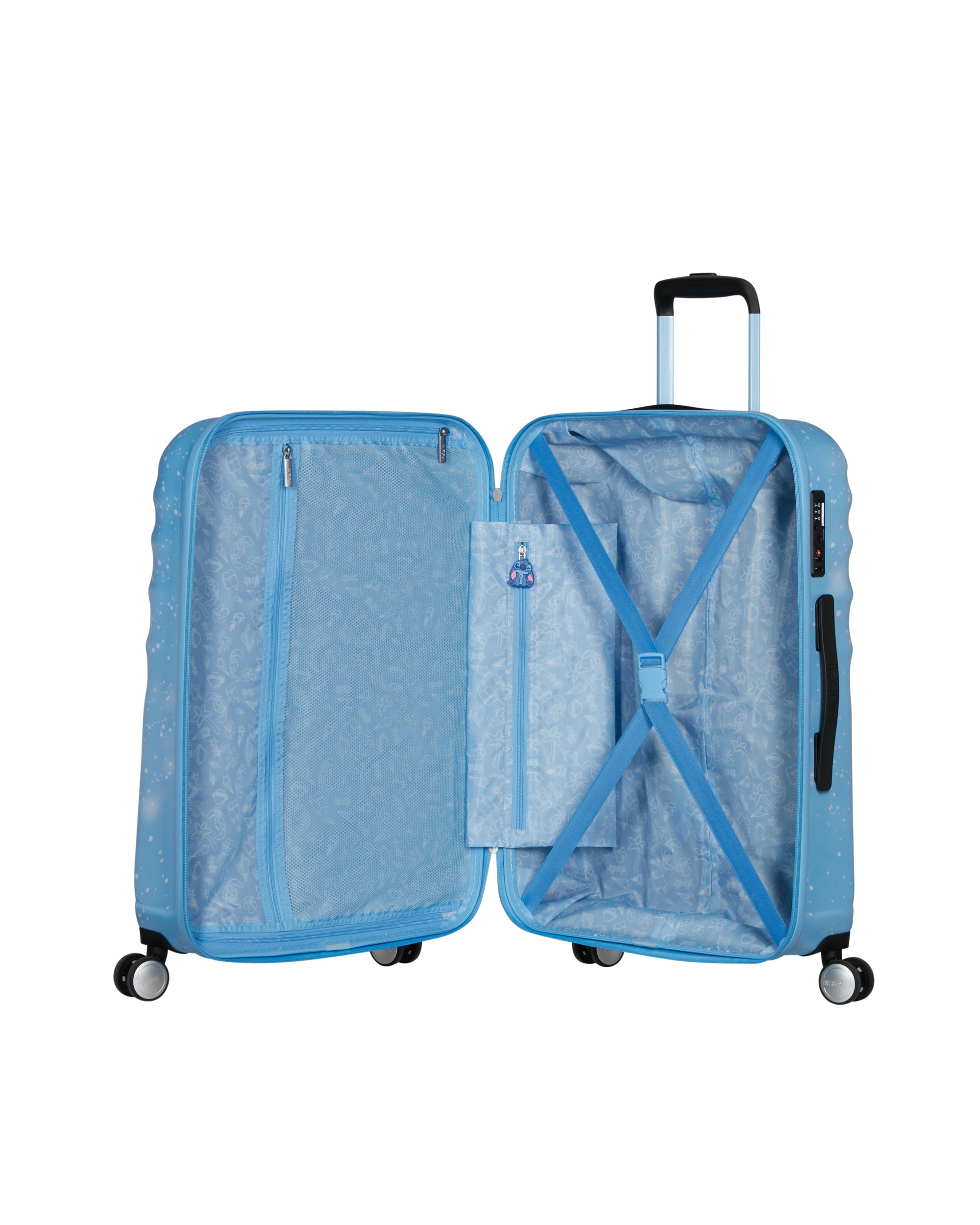 Maleta mediana wavebreaker disney spin.67/24 rígida con capacidad de 64 l. - American Tourister - Azul claro Azul claro-3