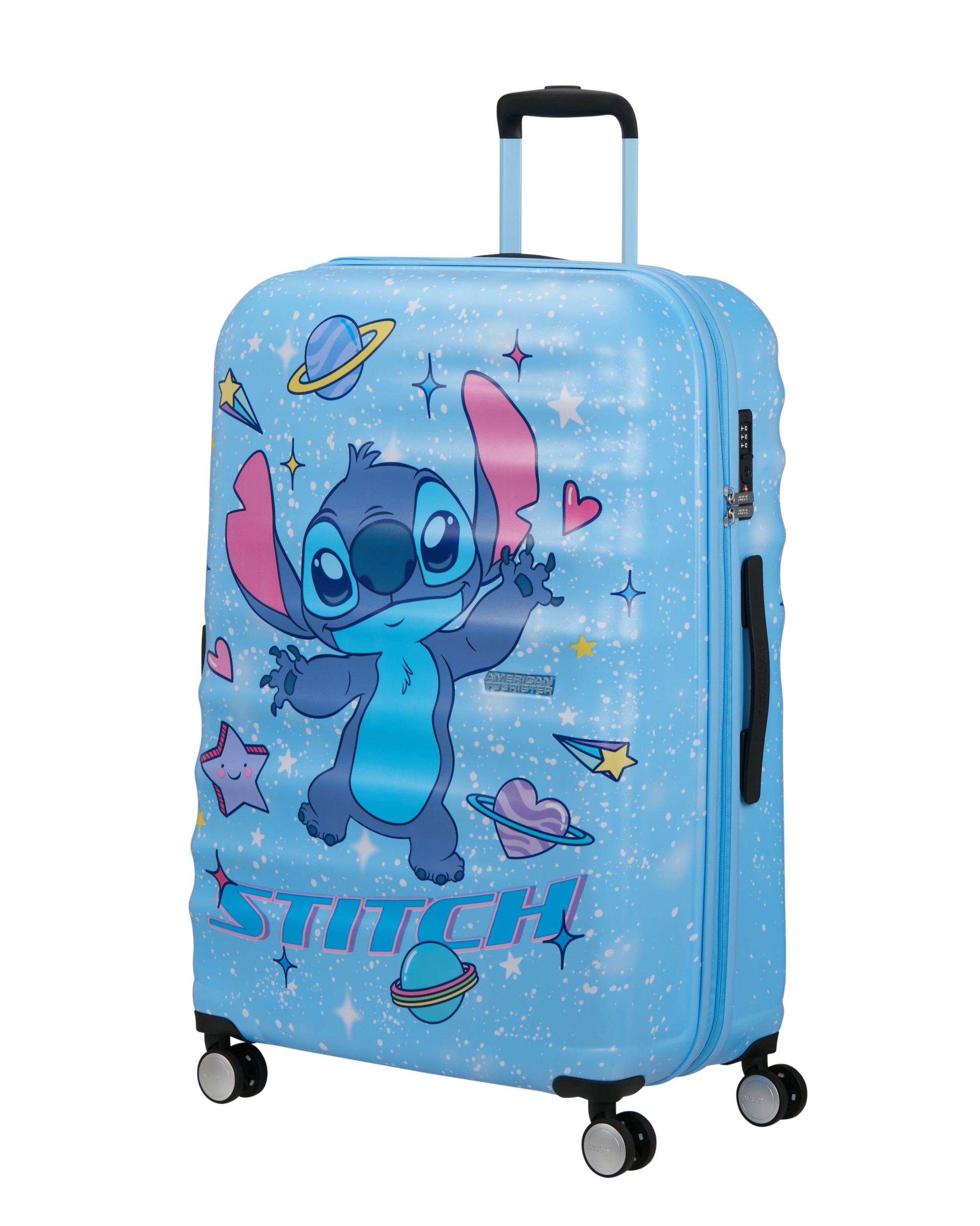 Maleta grande Wavebreaker Disney Spin.77/28 rígida con capacidad de 96 L. - American Tourister - Azul claro Azul claro-1