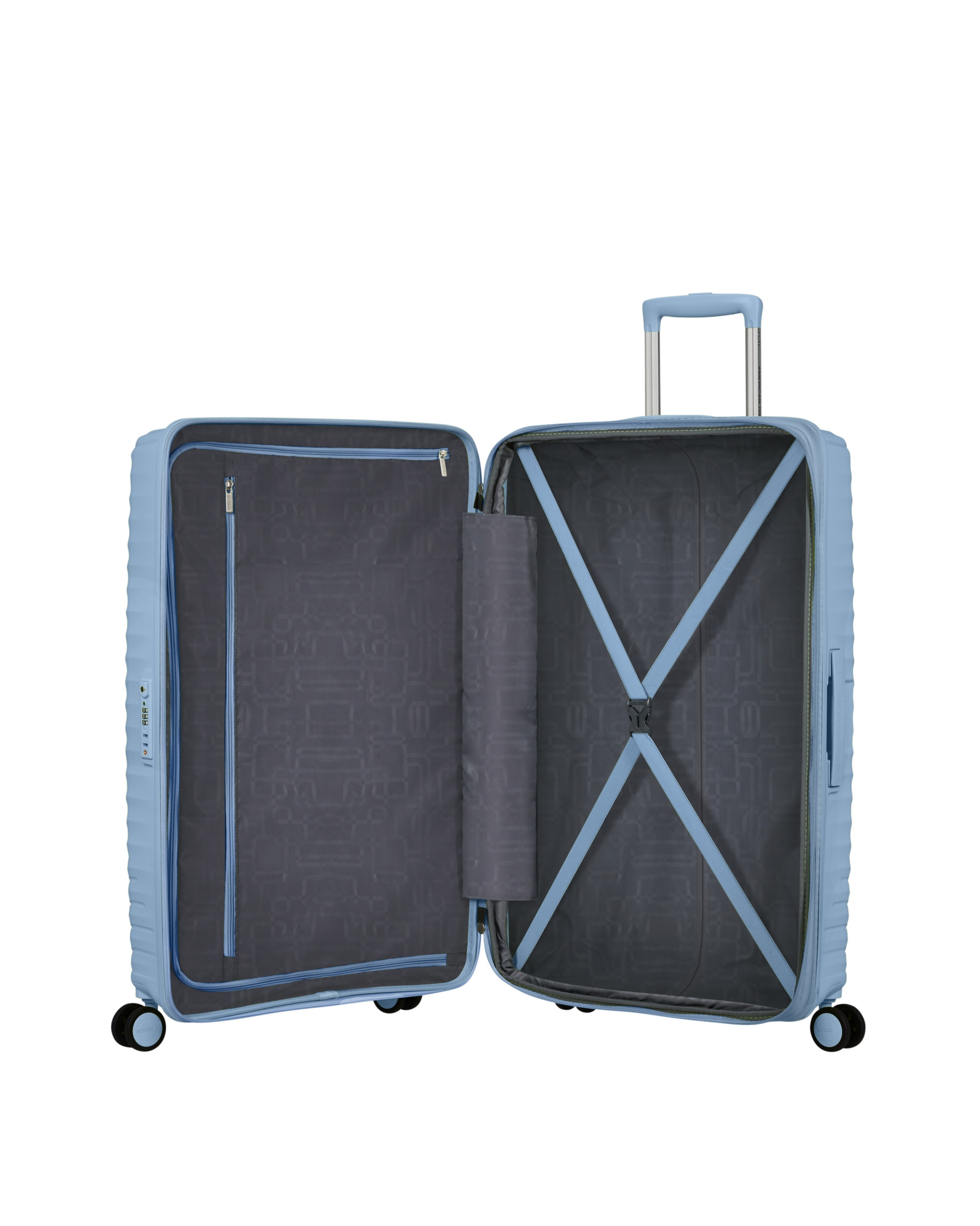 Maleta grande expandible diablast rígida con capacidad hasta 111 litros - American Tourister - Azul Azul-3