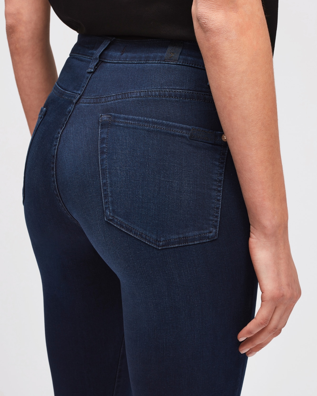 Vaquero pitillo de mujer hw skinny de tiro alto - 7 For all mankind - Azul marino Azul marino-4