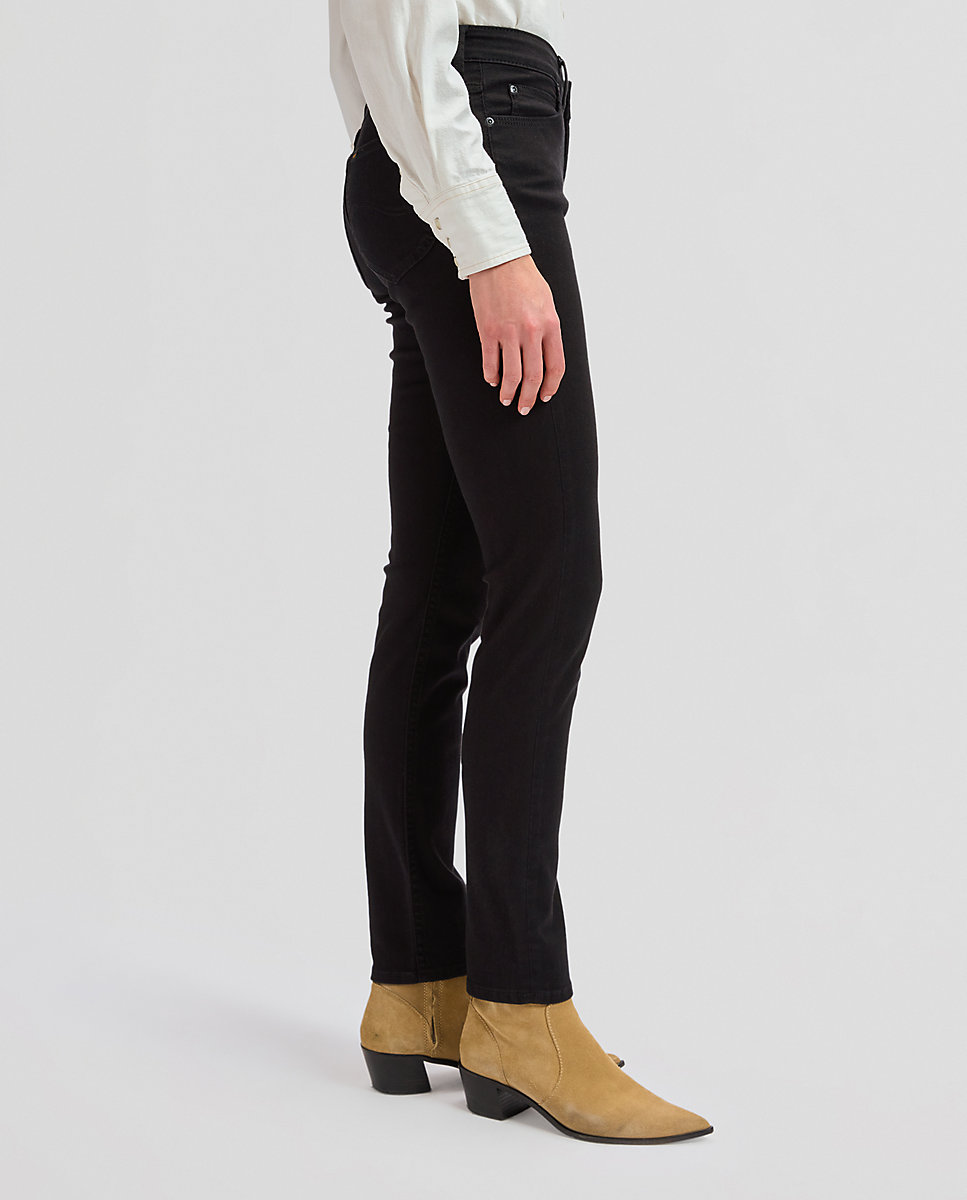 Vaquero recto elly de mujer de tiro medio - Lee - Negro Negro-4