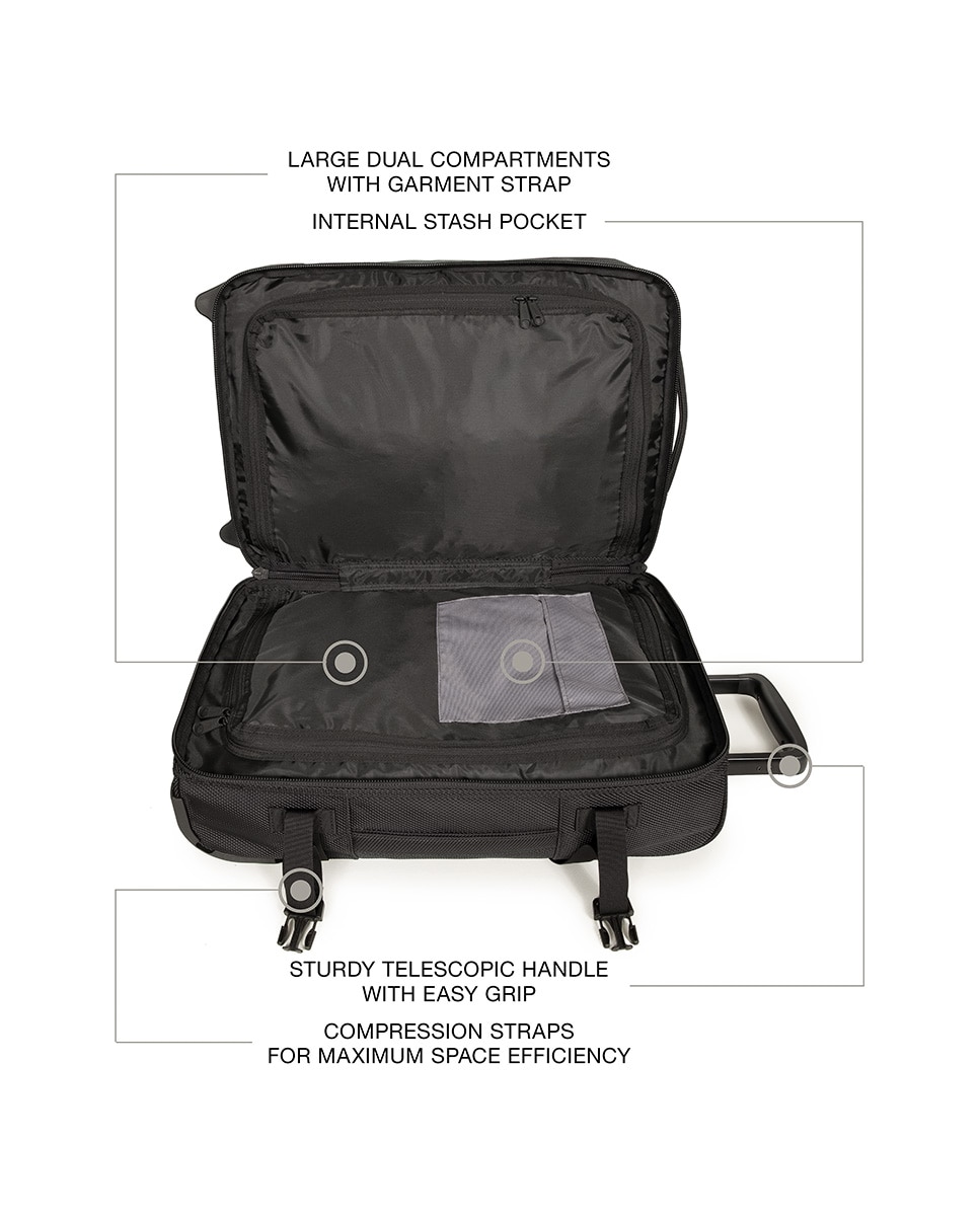 Imagen 9 de Maleta de cabiba tranverz cnnct s blanda con capacidad de 42l - Eastpak - Negro Negro