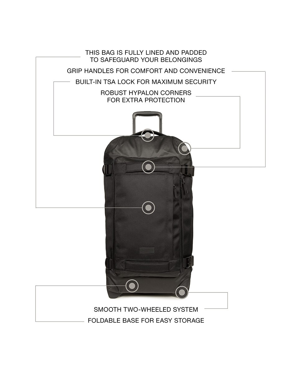 Imagen 8 de Maleta mediana tranverz cnnct m blanda con capacidad de 78 l - Eastpak - Negro Negro