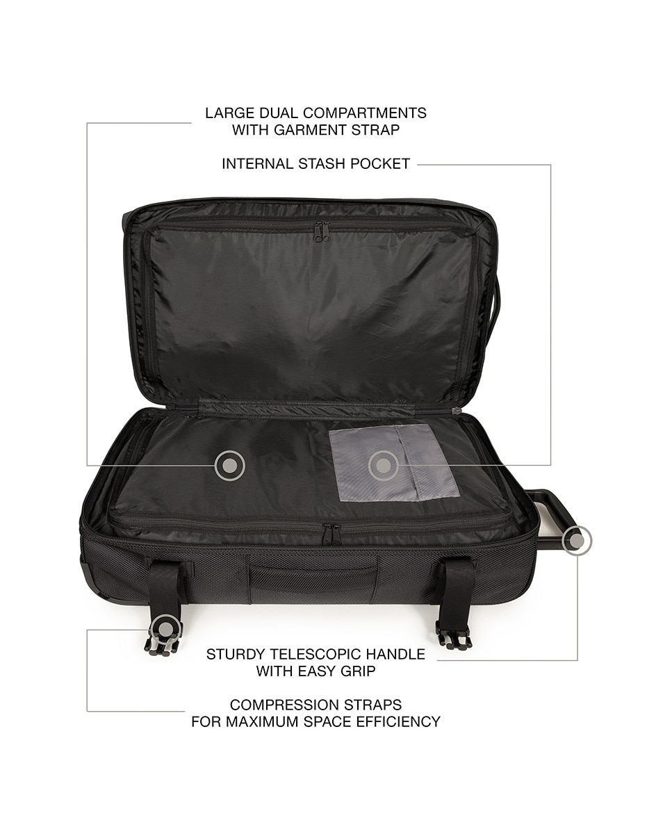 Imagen 10 de Maleta mediana tranverz cnnct m blanda con capacidad de 78 l - Eastpak - Negro Negro