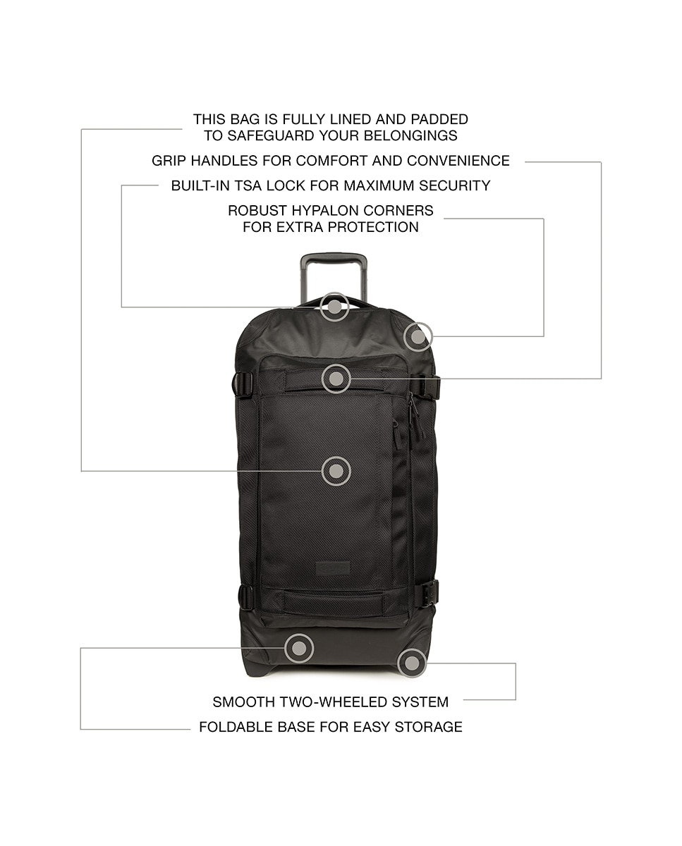 Imagen 11 de Maleta mediana tranverz cnnct m blanda con capacidad de 78 l - Eastpak - Negro Negro