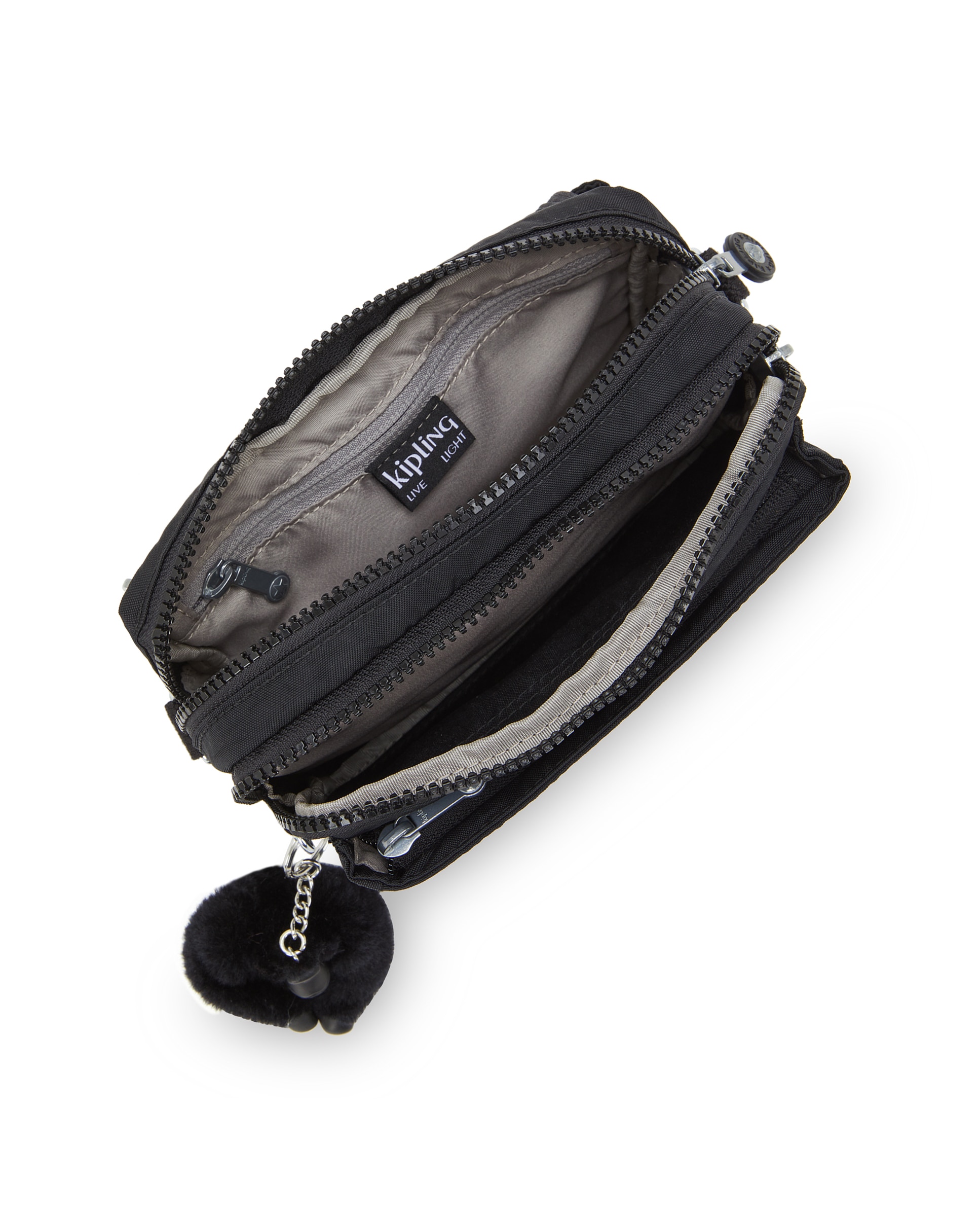 Bandolera de mujer pequeña convertible en riñonera - Kipling - Negro Negro-4
