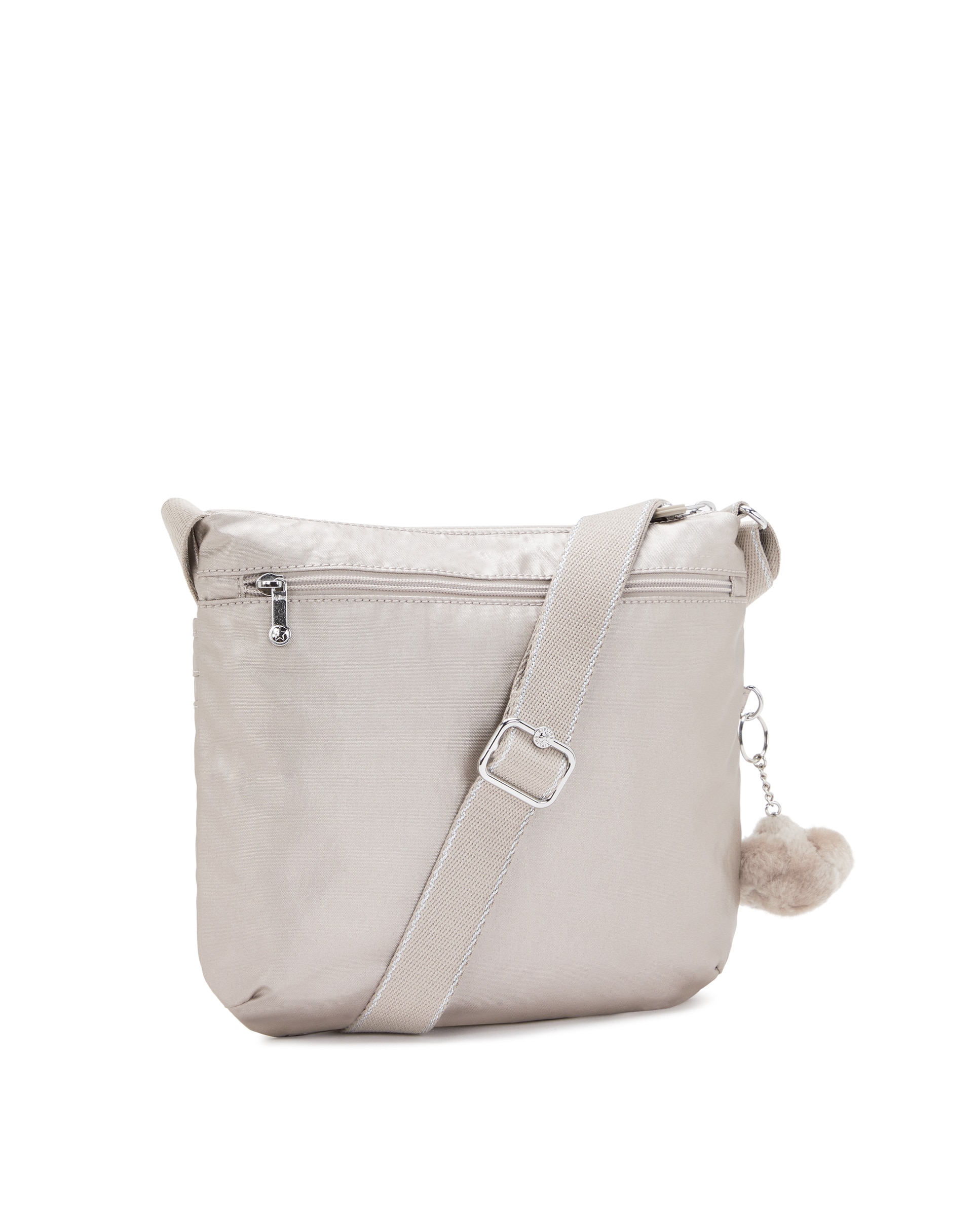 Bandolera de mujer mediana con cremallera y llavero - Kipling - Champagne Champagne-3