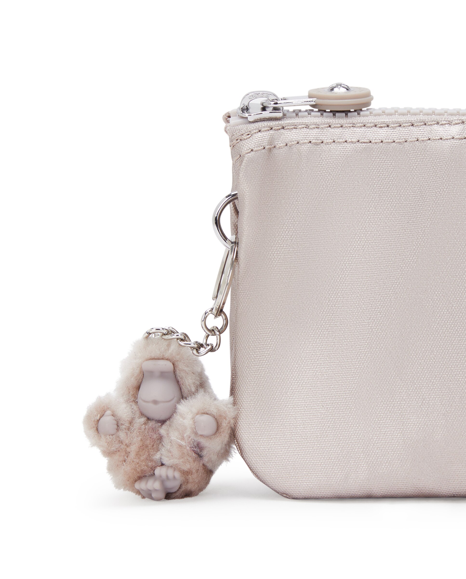 Monedero de mujer grande multiusos con cremallera y llavero - Kipling - Gris claro Gris claro-5