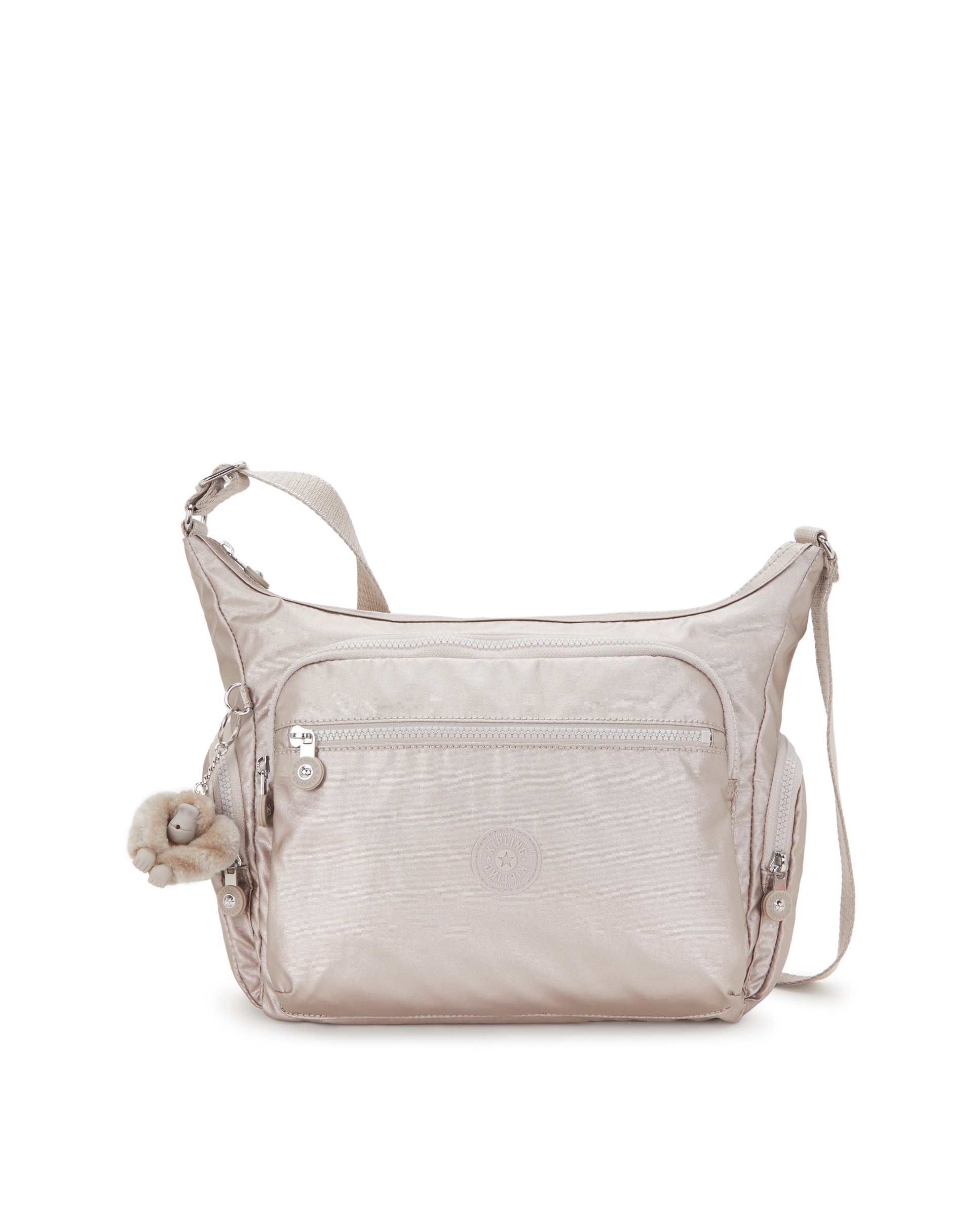Bolso de hombro grande con cremallera - Kipling - Champagne Champagne-1