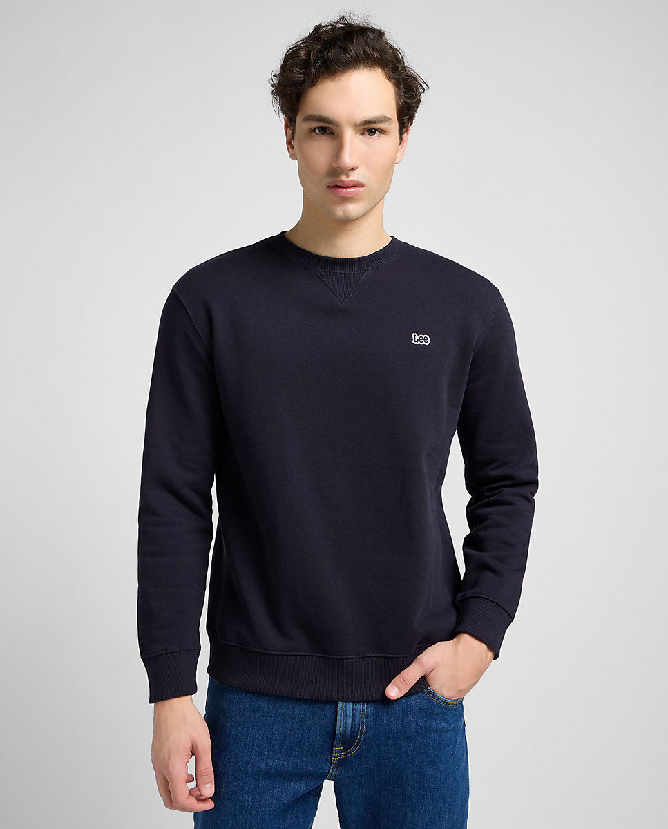 Imagen 0 de Sudadera de hombre en color azul marino con cuello redondo Azul marino