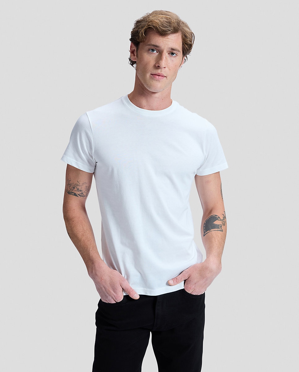 Imagen 0 de Camiseta sencilla de hombre de manga corta en pack de dos de corte slim Blanco