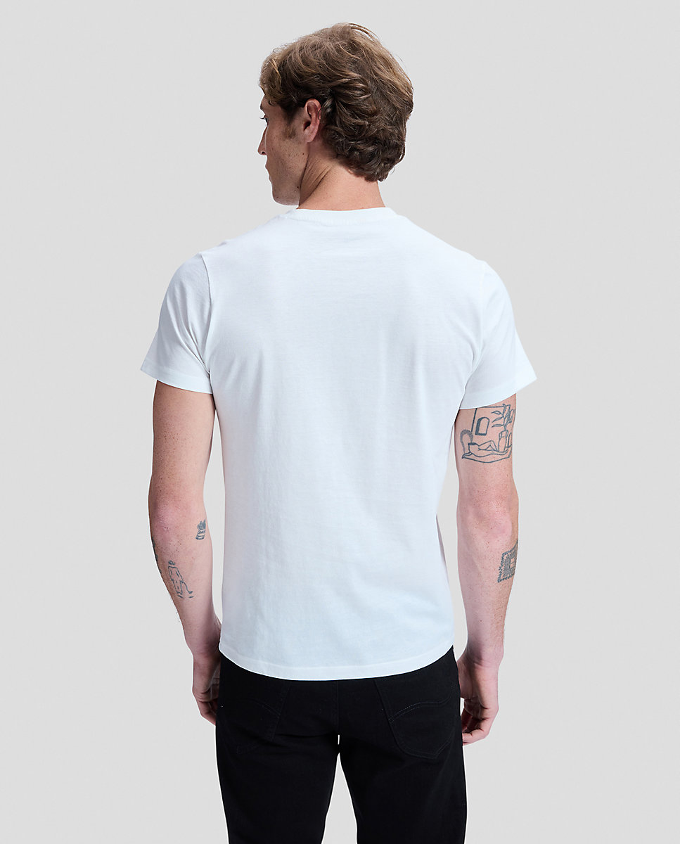 Camiseta sencilla de hombre de manga corta en pack de dos de corte slim - Lee - Blanco Blanco-2