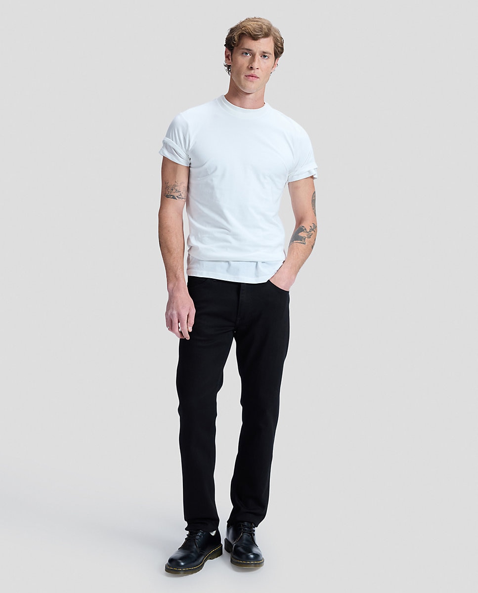Camiseta sencilla de hombre de manga corta en pack de dos de corte slim - Lee - Blanco Blanco-3
