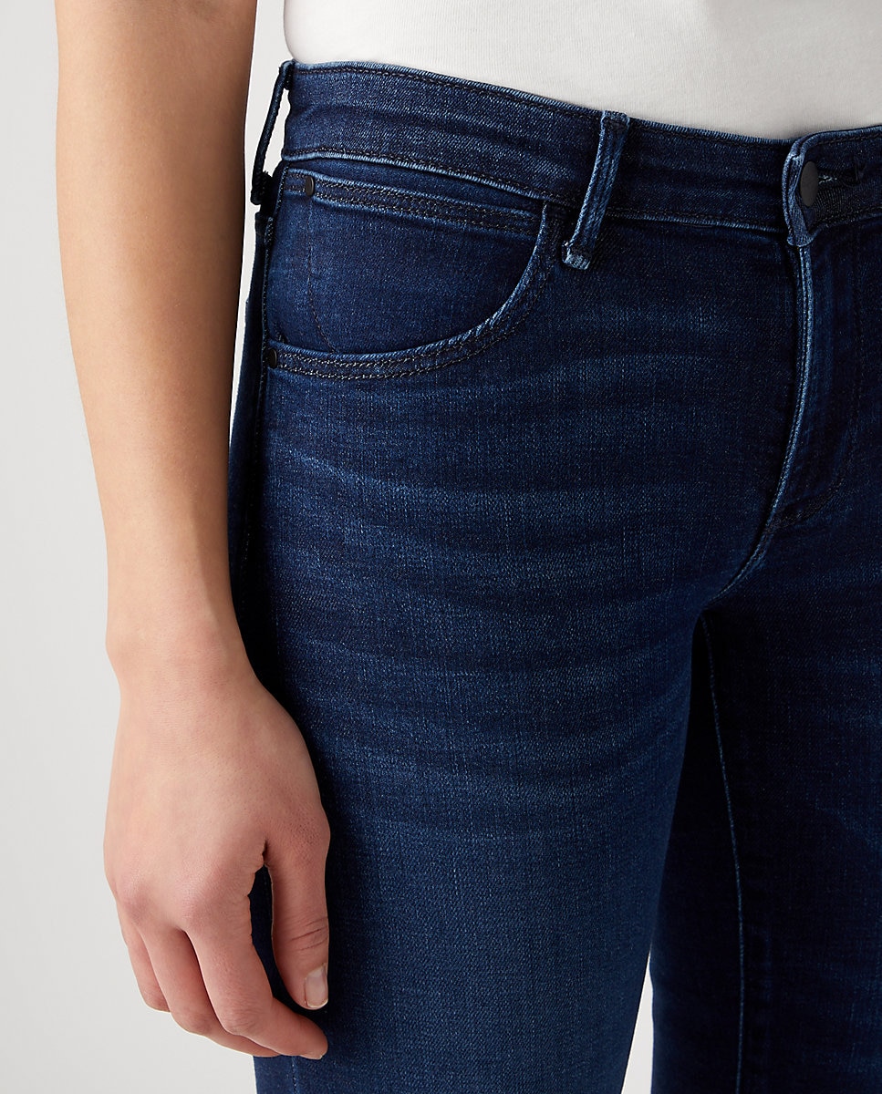 Vaquero campana de mujer Bootcut de tiro medio en - Wrangler - Azul oscuro Azul oscuro-4