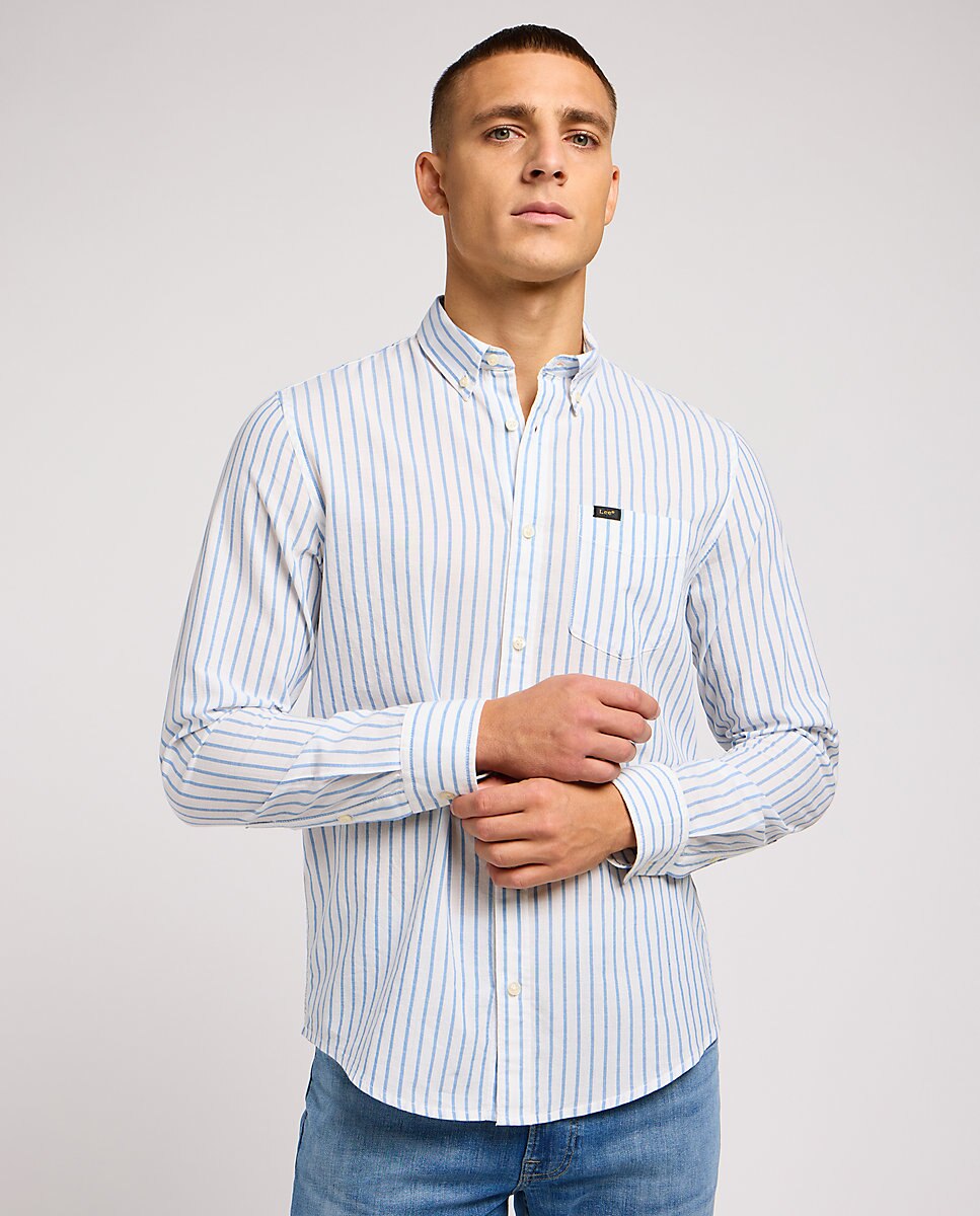 Camisa de hombre de corte classic con rayas en color blanco Lee El Corte Ingles