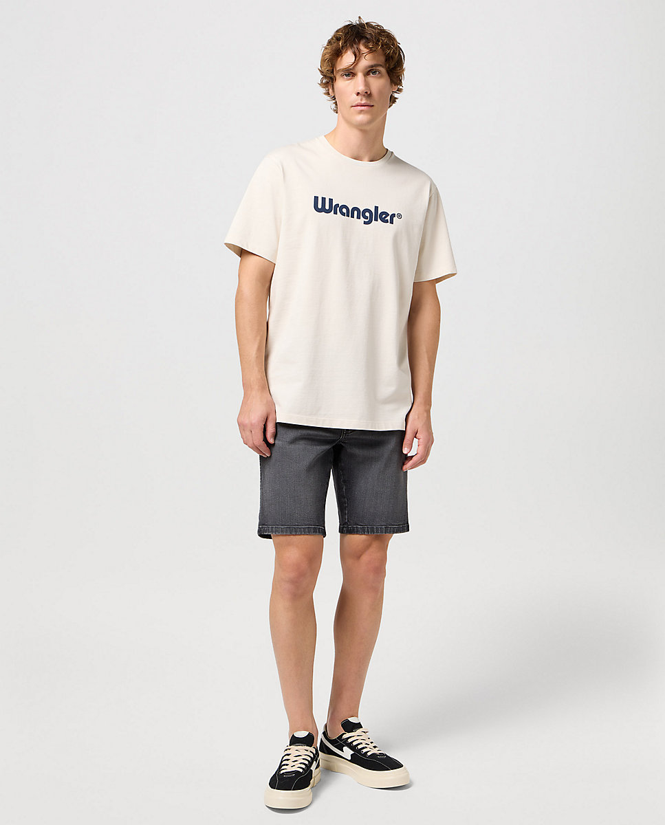 Camiseta de hombre en color blanco de manga corta - Wrangler - Beige Beige-2