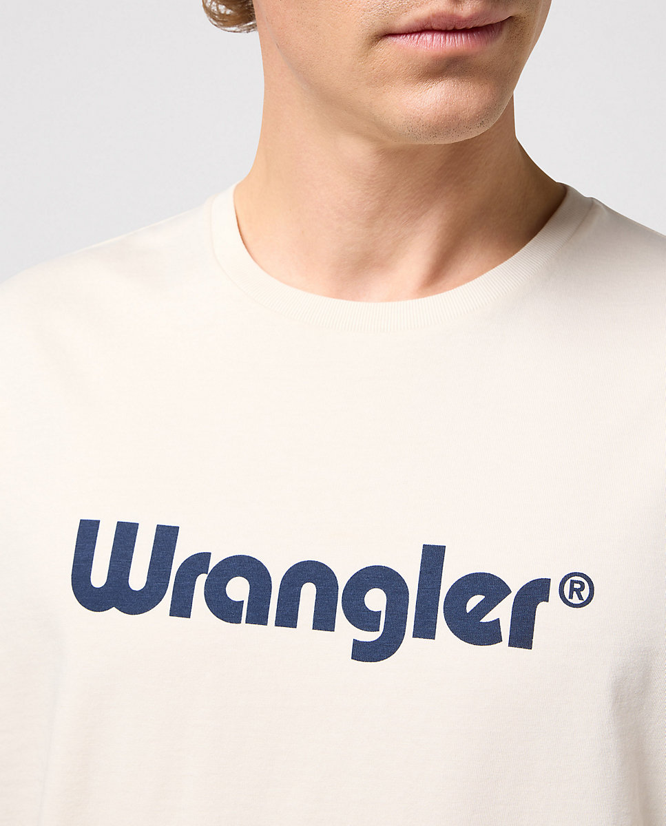Camiseta de hombre en color blanco de manga corta - Wrangler - Beige Beige-5