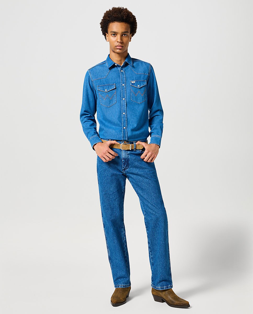 Pantalon 5 bolsillos de hombre 13MWZ - Wrangler - Azul índigo Azul índigo-2