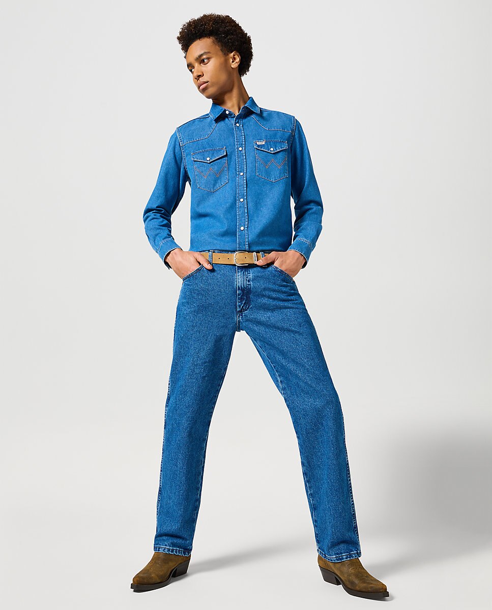 Pantalon 5 bolsillos de hombre 13MWZ - Wrangler - Azul índigo Azul índigo-4