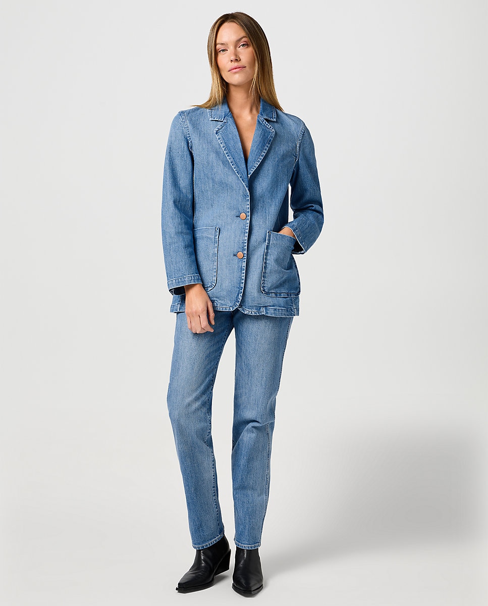 Cazadora blazer vaquera de mujer - Wrangler - Azul denim Azul denim-3