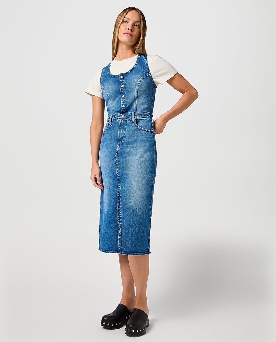 Vestido vaquero midi sin mangas