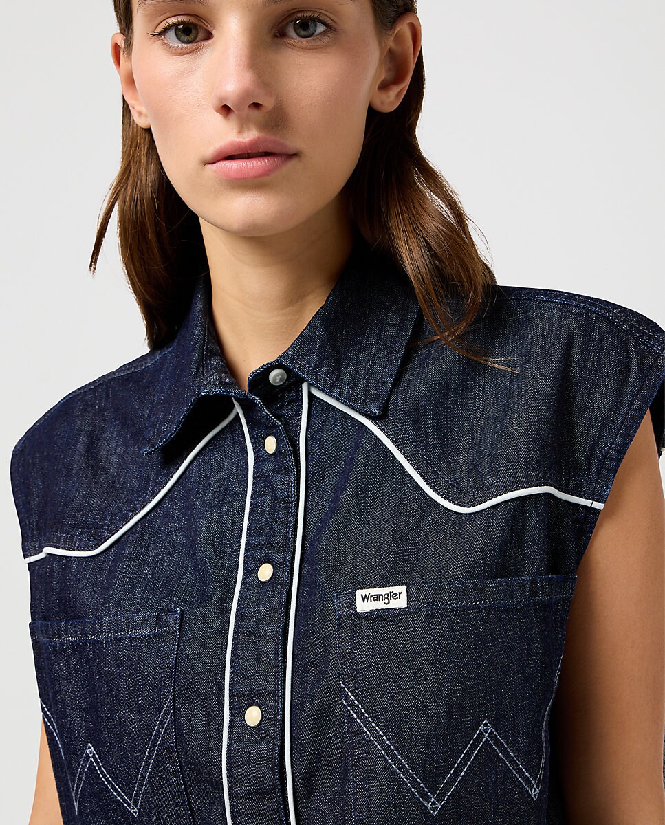 Ropa Camisas Vaqueras Wrangler Para Dama Camisa Vaquera De Mujer