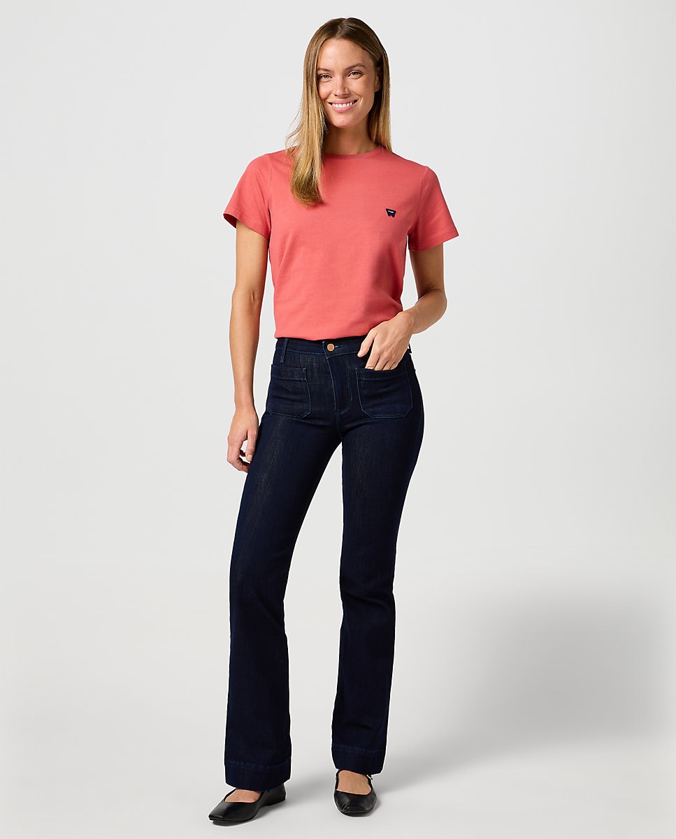 Vaquero campana de mujer con cintura media - Wrangler - Azul oscuro Azul oscuro-3