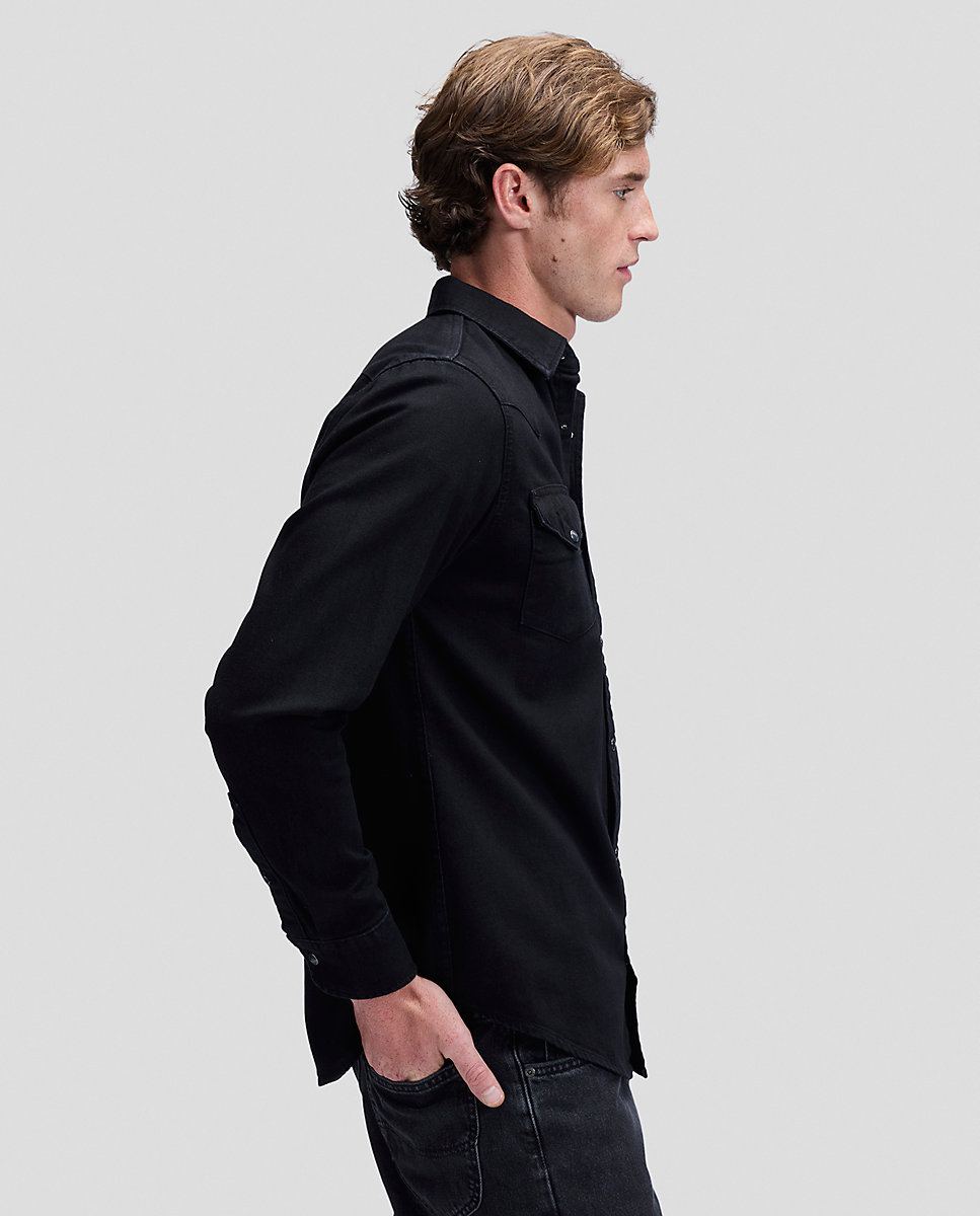 Camisa vaquera de hombre de manga larga - Lee - Negro Negro-4
