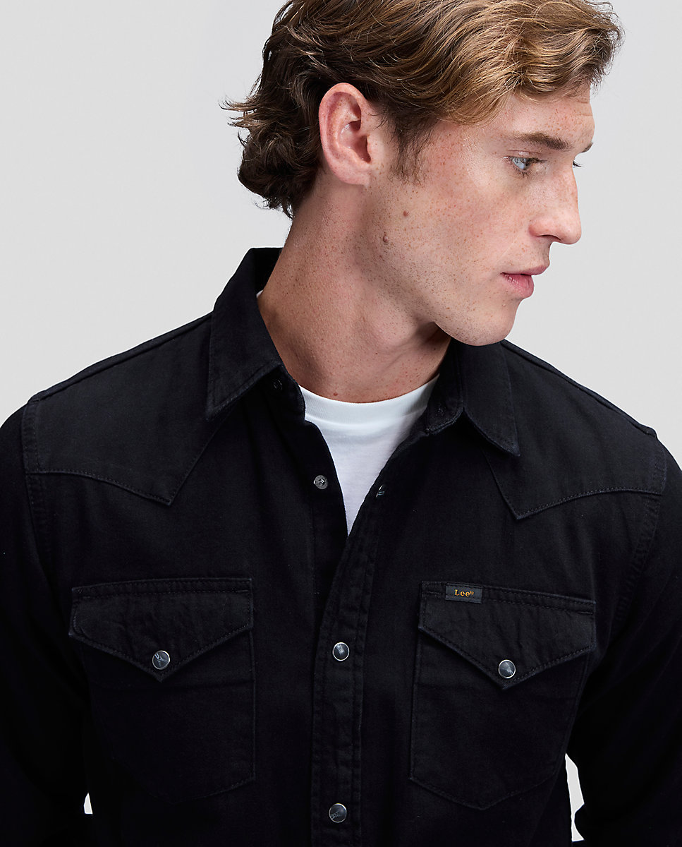 Camisa vaquera de hombre de manga larga - Lee - Negro Negro-5